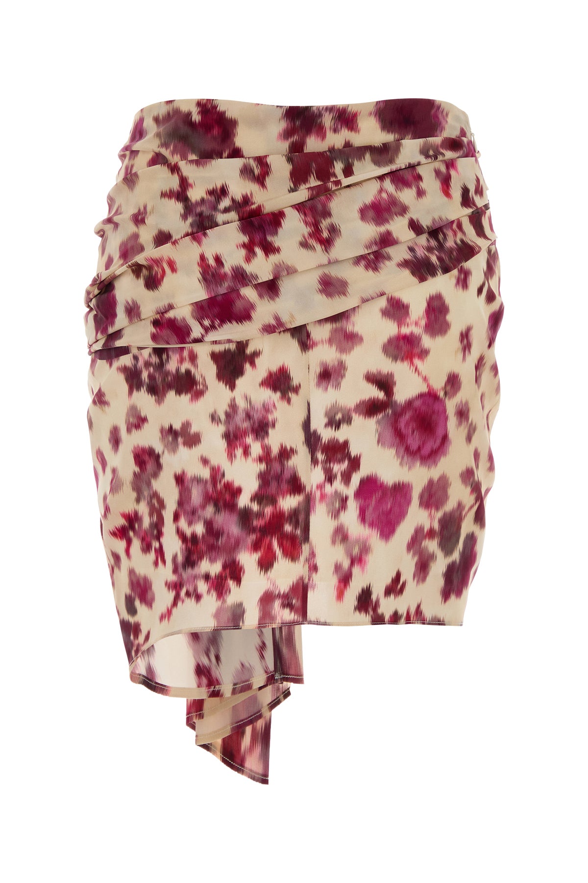 Isabel Marant Minigonna Ovia in seta stretch stampata, view 2