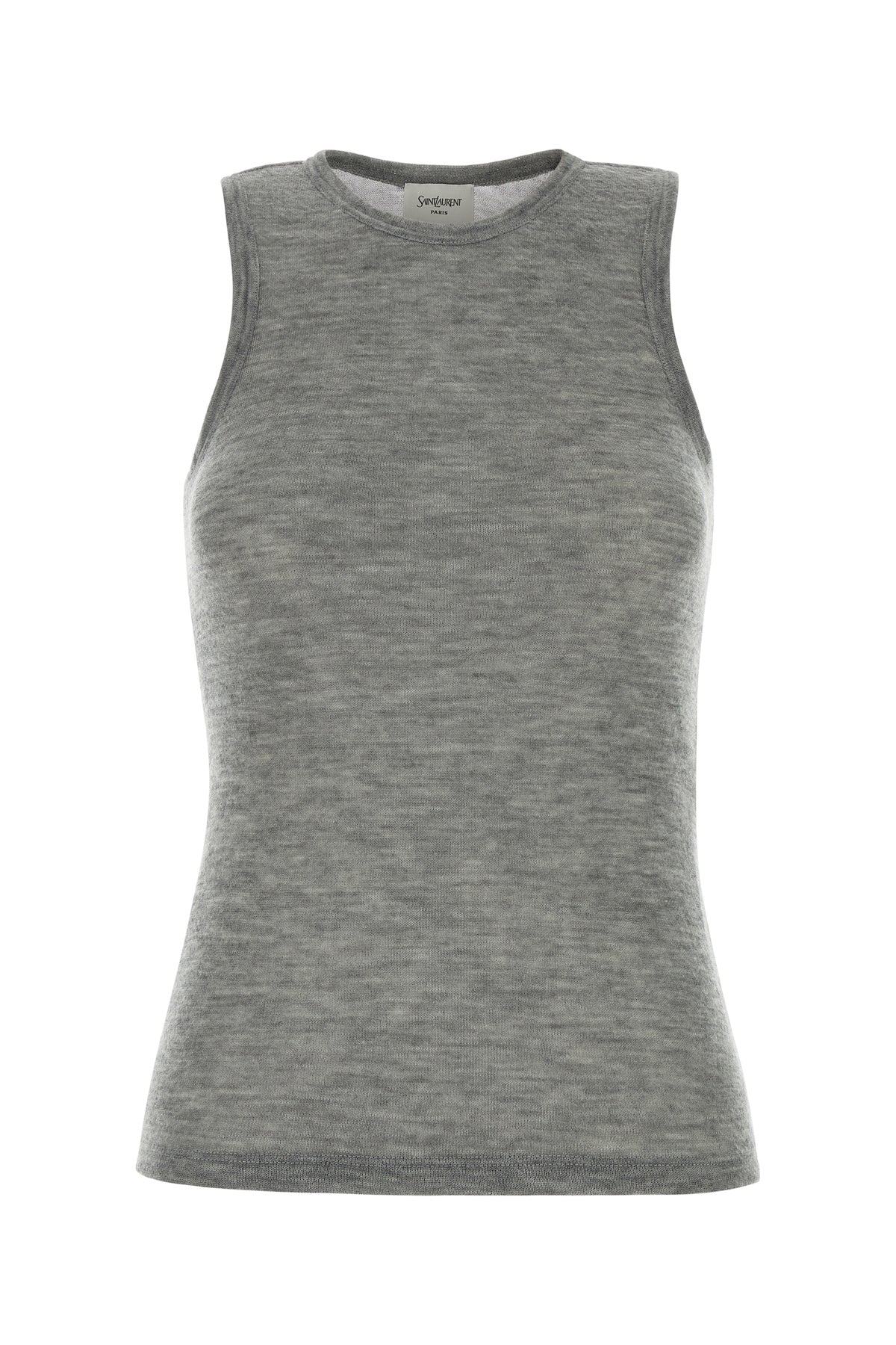 Saint Laurent Canotta in cashmere grigio melangé