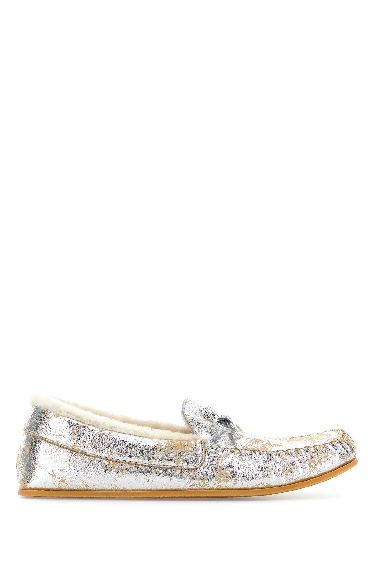 Gucci Mocassini in pelle argento