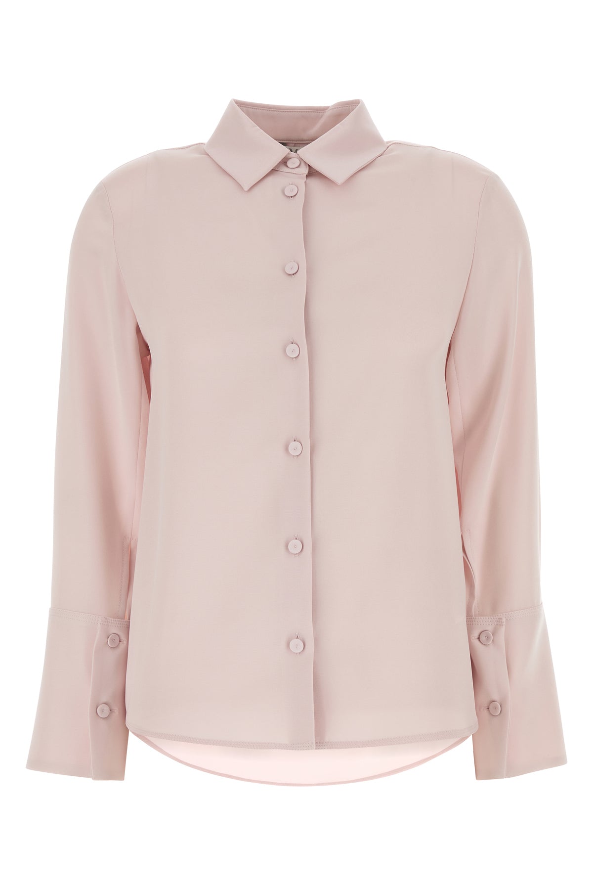Max Mara Camicia Oliera in seta stretch rosa pastello