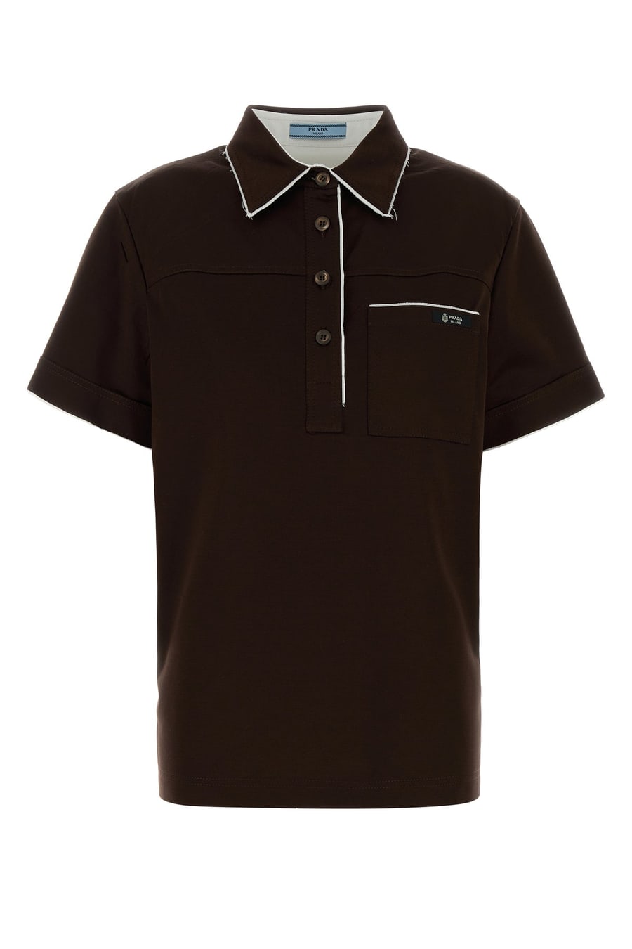 Prada Polo in cotone cioccolato