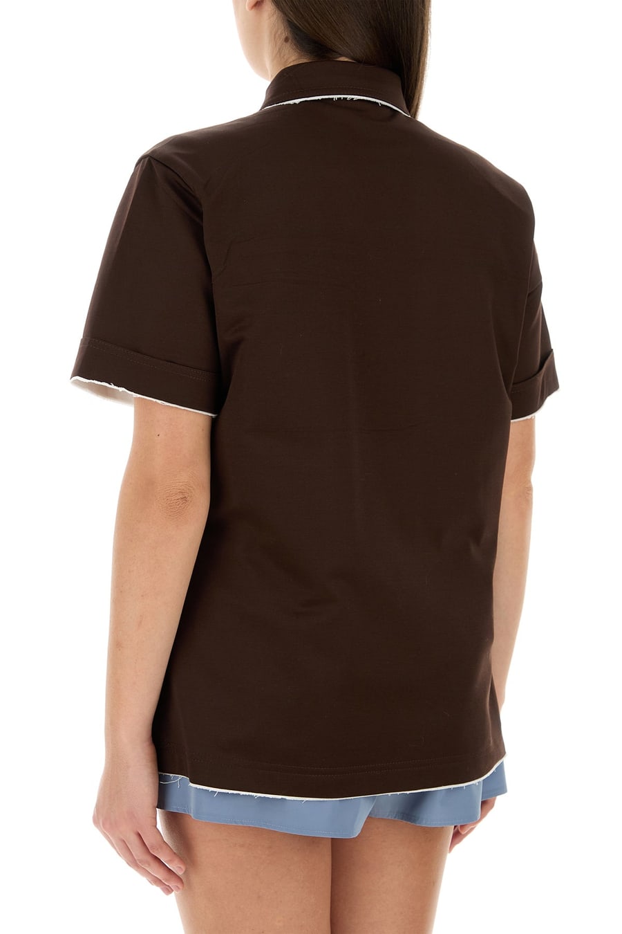 Prada Polo in cotone cioccolato, view 4