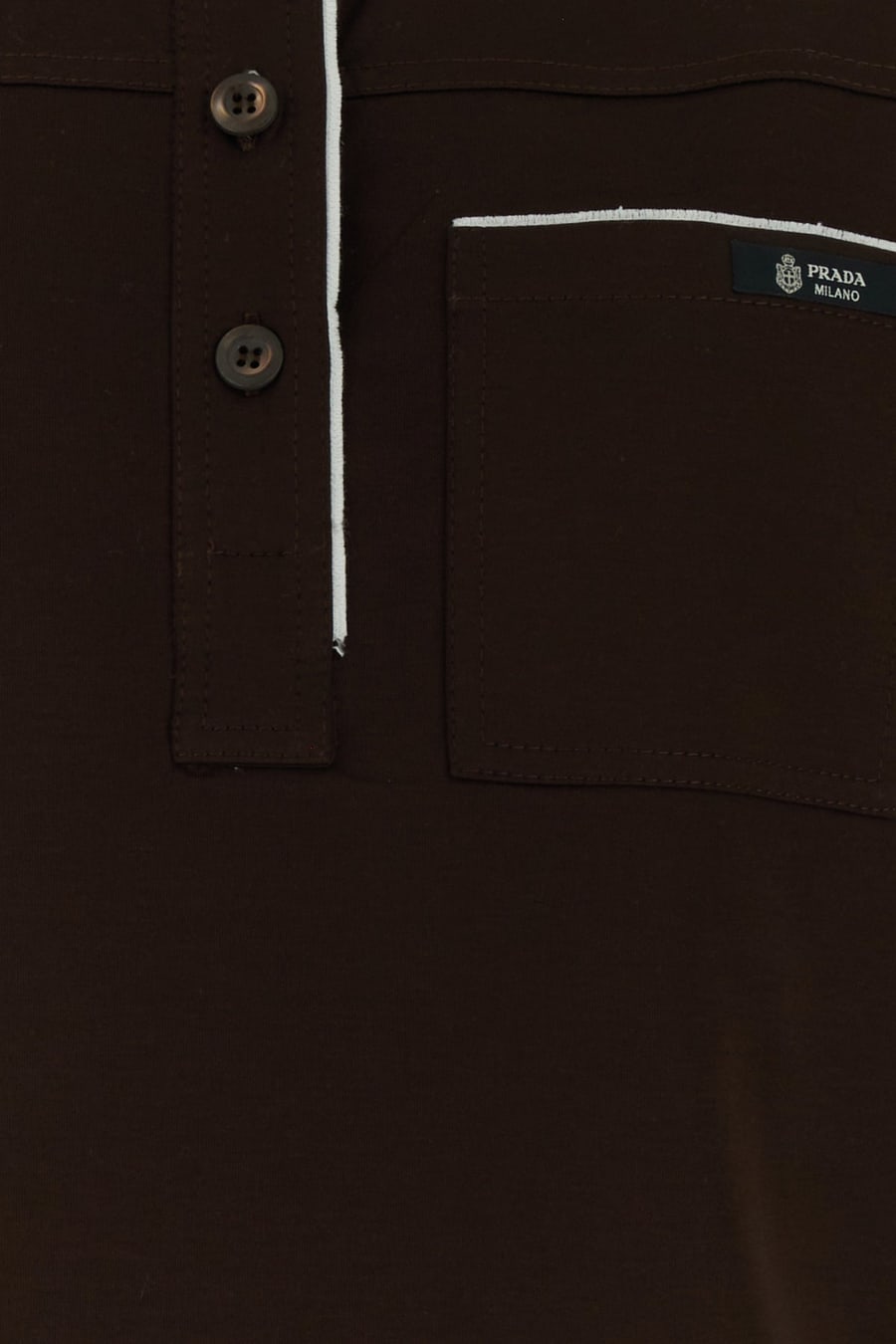 Prada Polo in cotone cioccolato, view 5