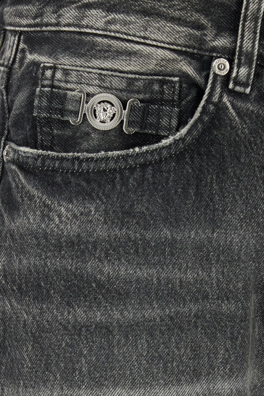 Versace Jeans in denim nero, view 5