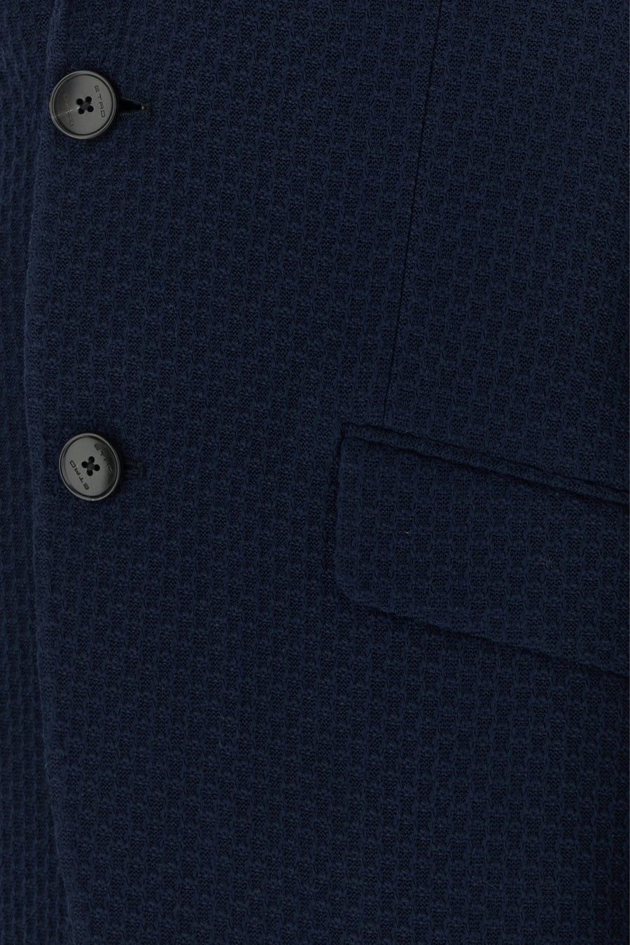 Etro Giacca in jersey blu navy, view 3