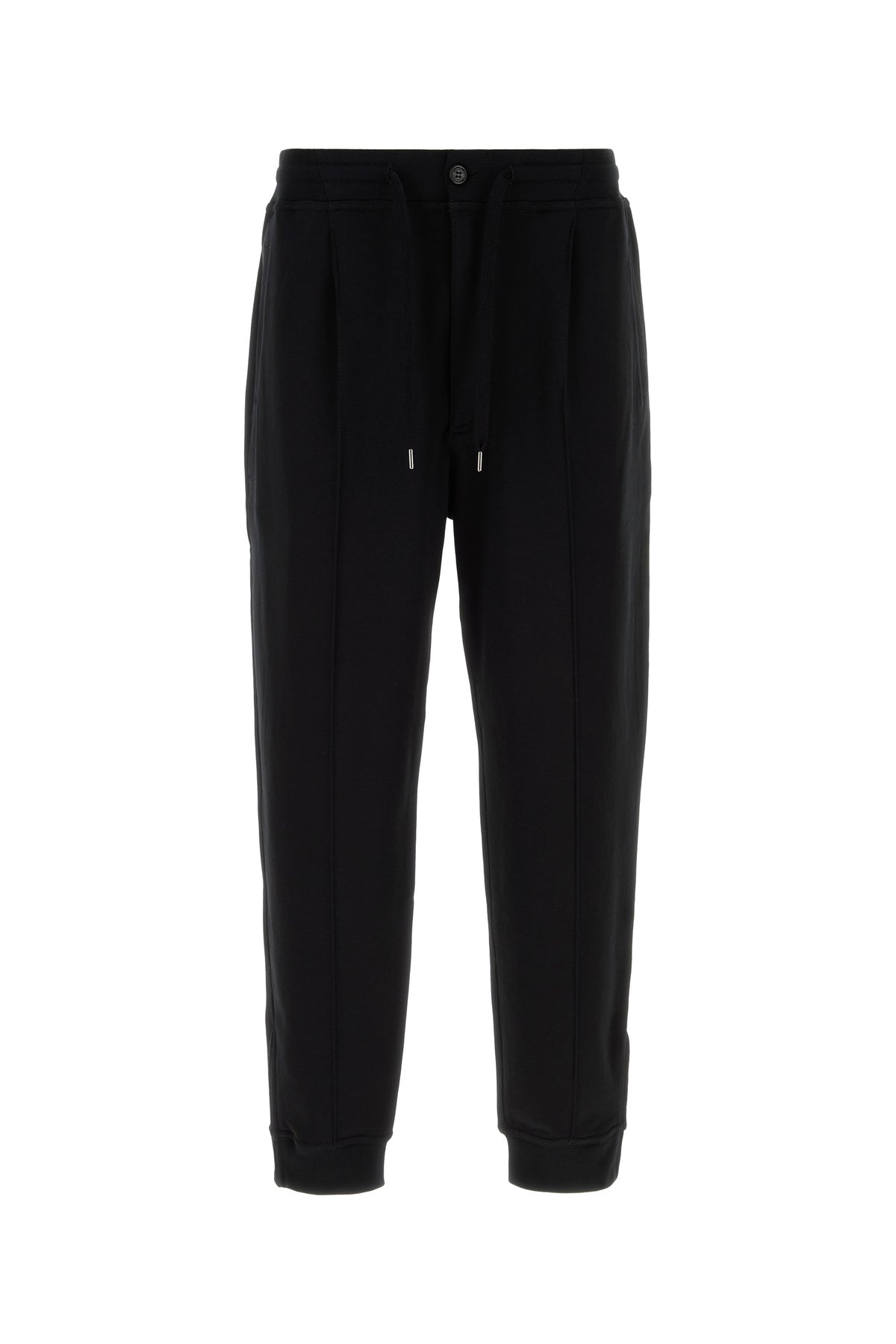 Brunello Cucinelli Pantalone jogging in misto cotone nero