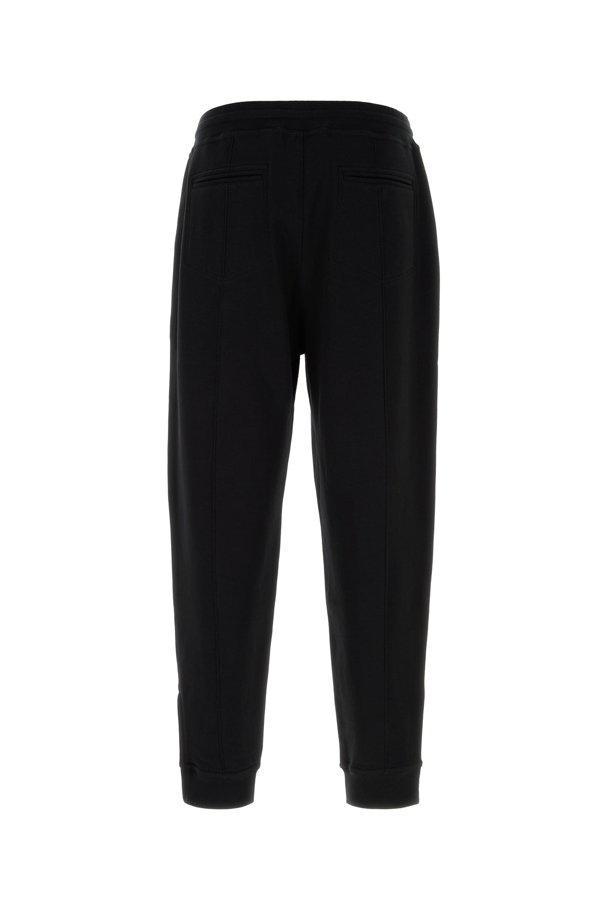Brunello Cucinelli Pantalone jogging in misto cotone nero, view 2