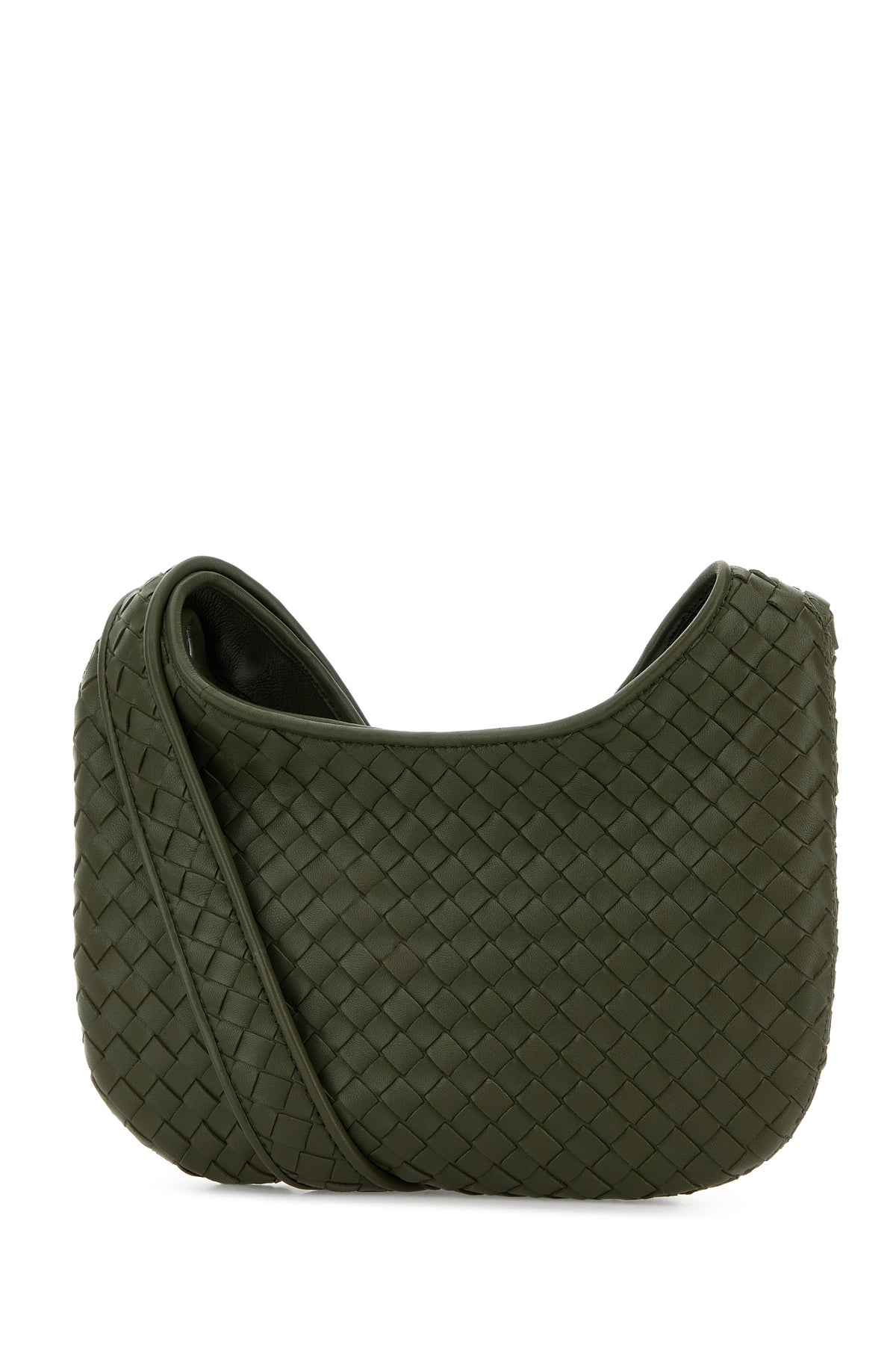 Bottega Veneta Borsa a tracolla Veneto piccola in pelle verde militare, view 2