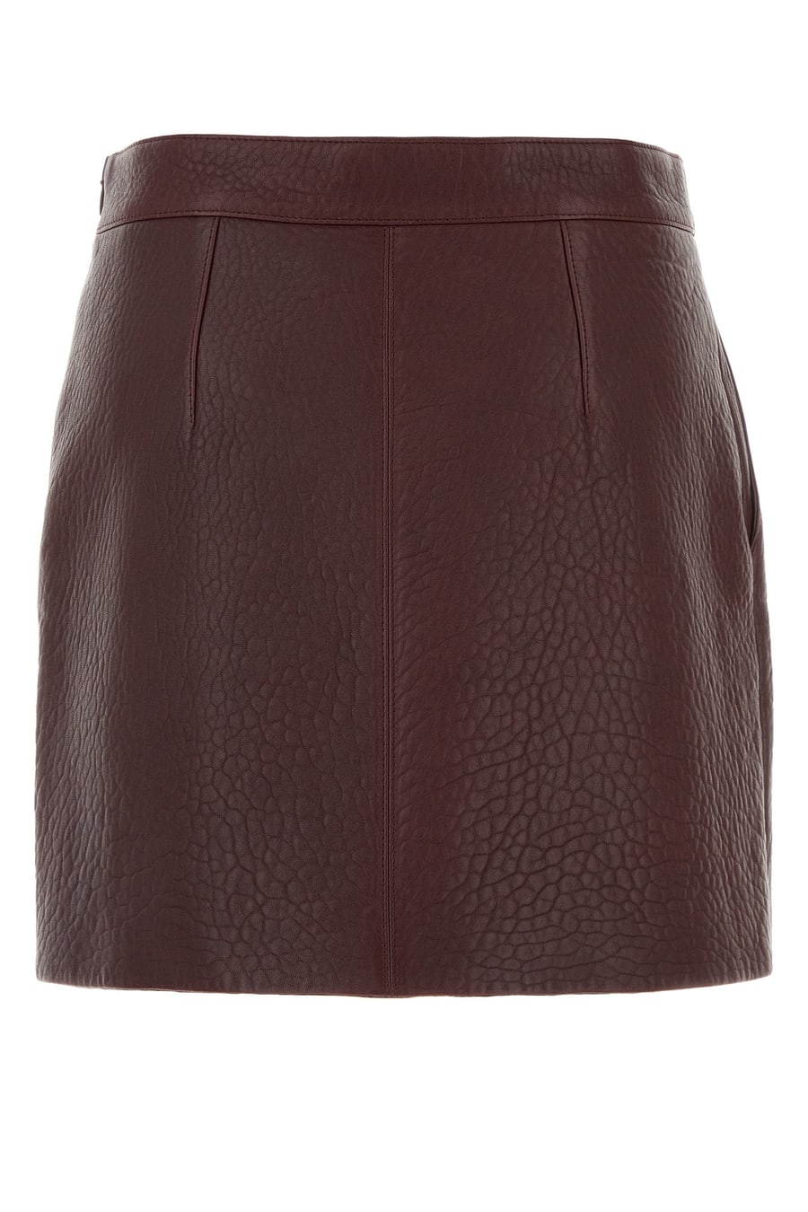 Chloé Minigonna in pelle vinaccia, view 2