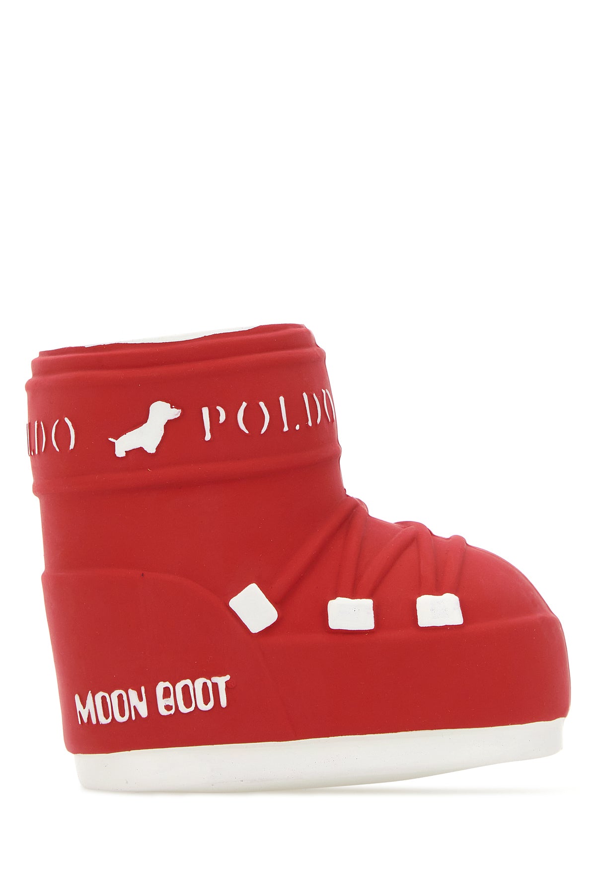 POLDO DOG COUTURE Gioco per cani Poldo Dog Couture x Moonboot in gomma rossa
