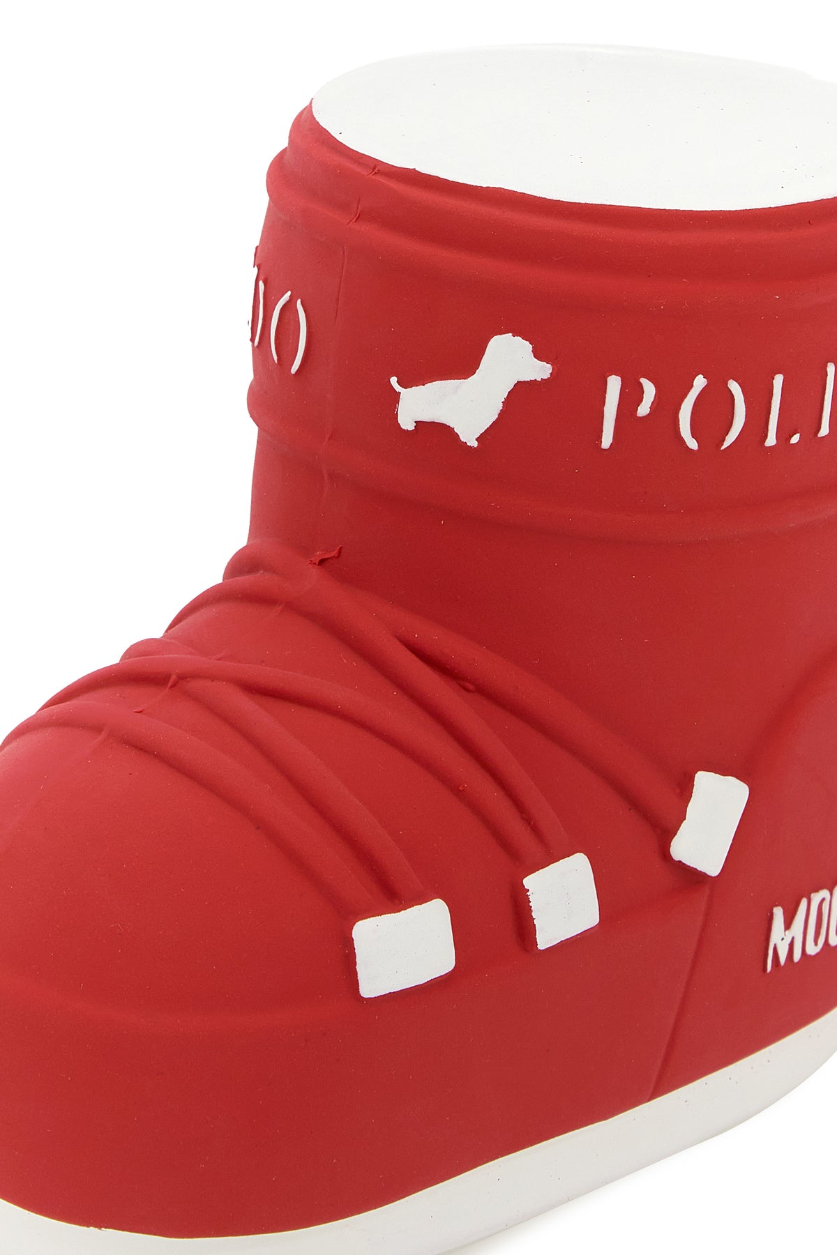 POLDO DOG COUTURE Gioco per cani Poldo Dog Couture x Moonboot in gomma rossa, view 2