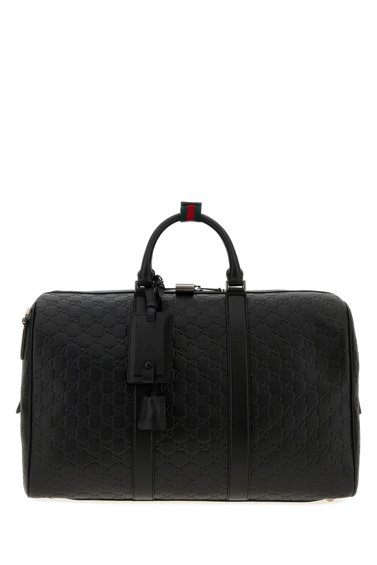 Gucci Borsa da viaggio Emblem in pelle nera