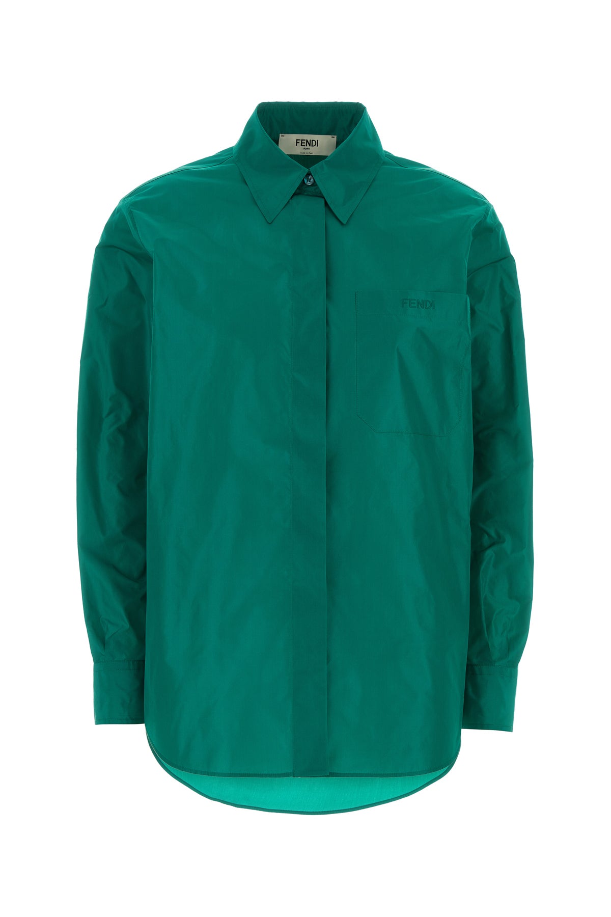 Fendi Camicia in taffetà turchese