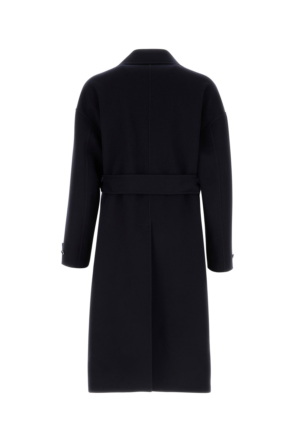 Gucci Cappotto in misto lana blu notte, view 2