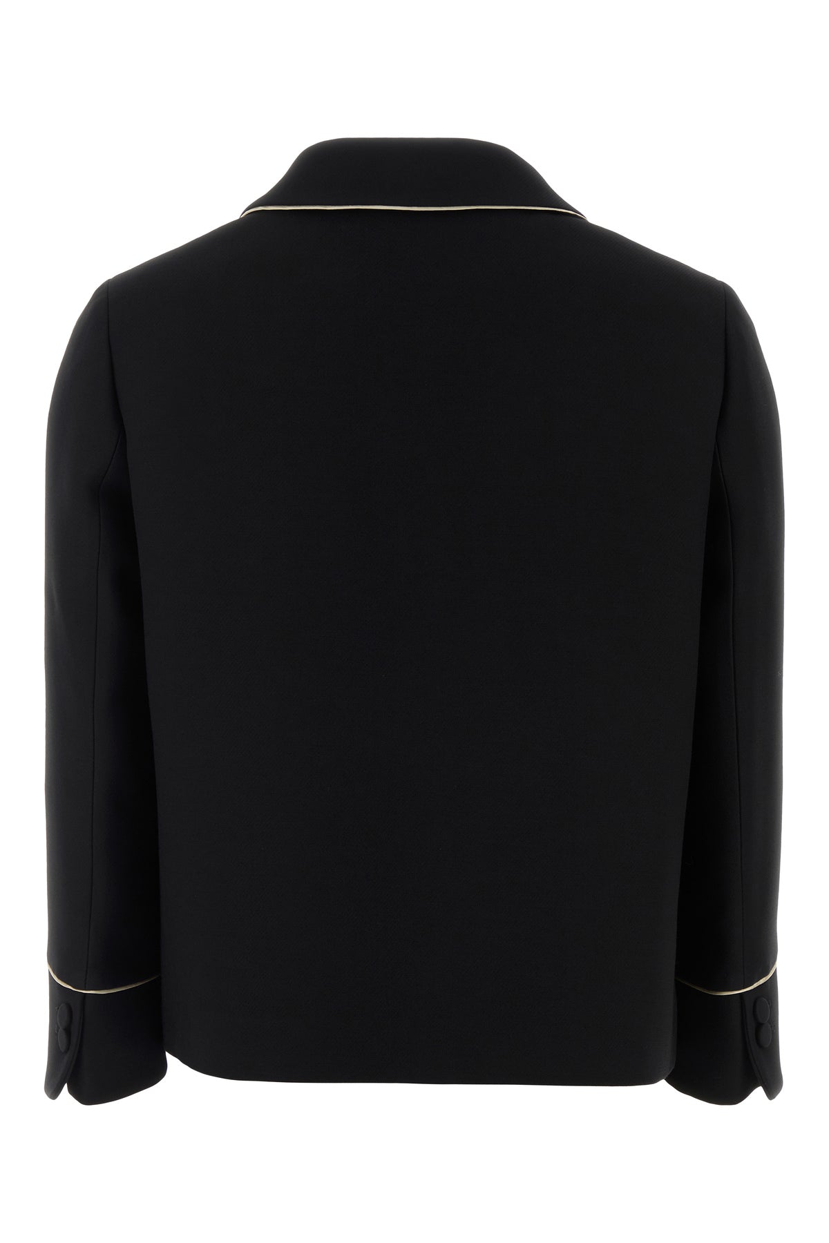 Fendi Giacca in misto lana nera, view 2