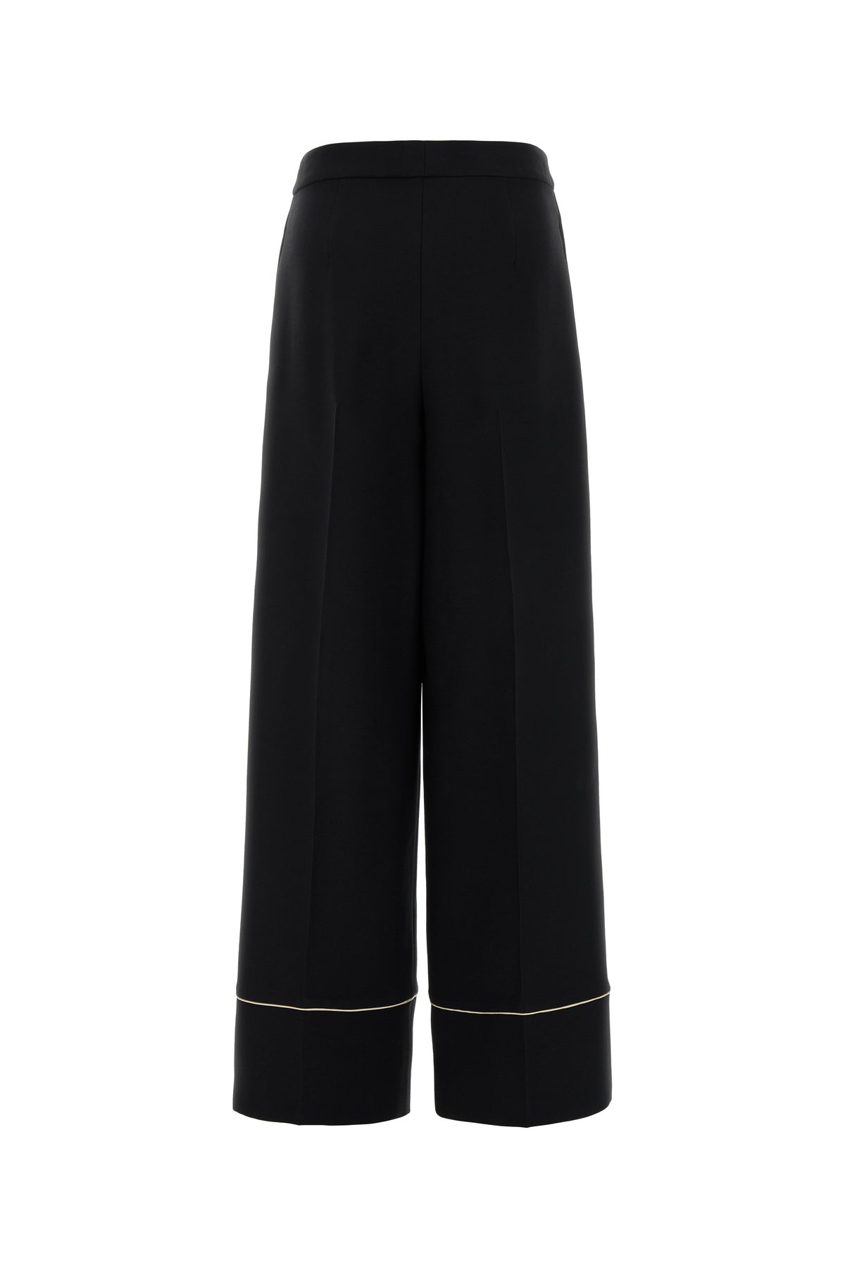 Fendi Pantalone pigiama in misto lana nera, view 2