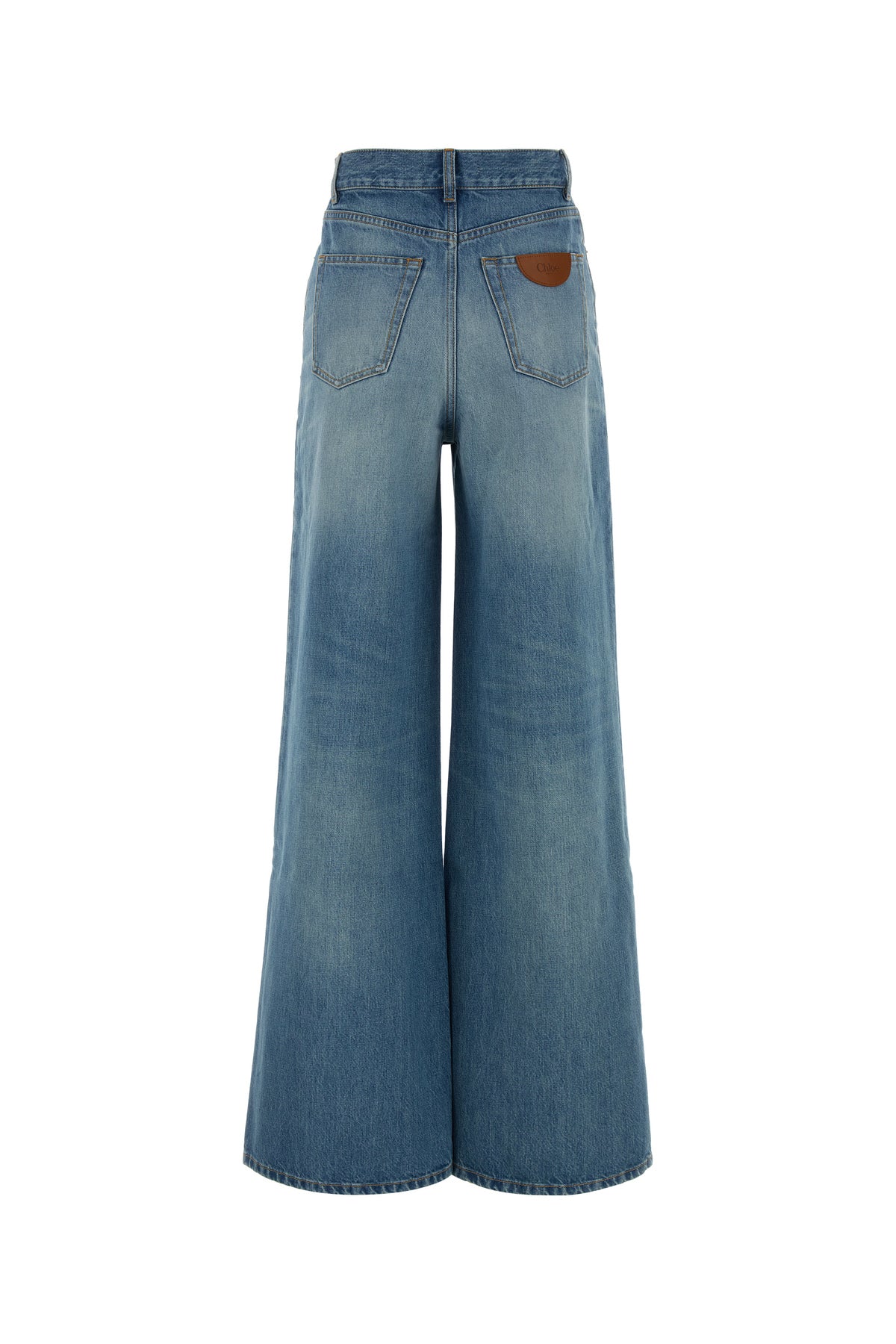 Chloé Jeans dalla gamba ampia in denim, view 2