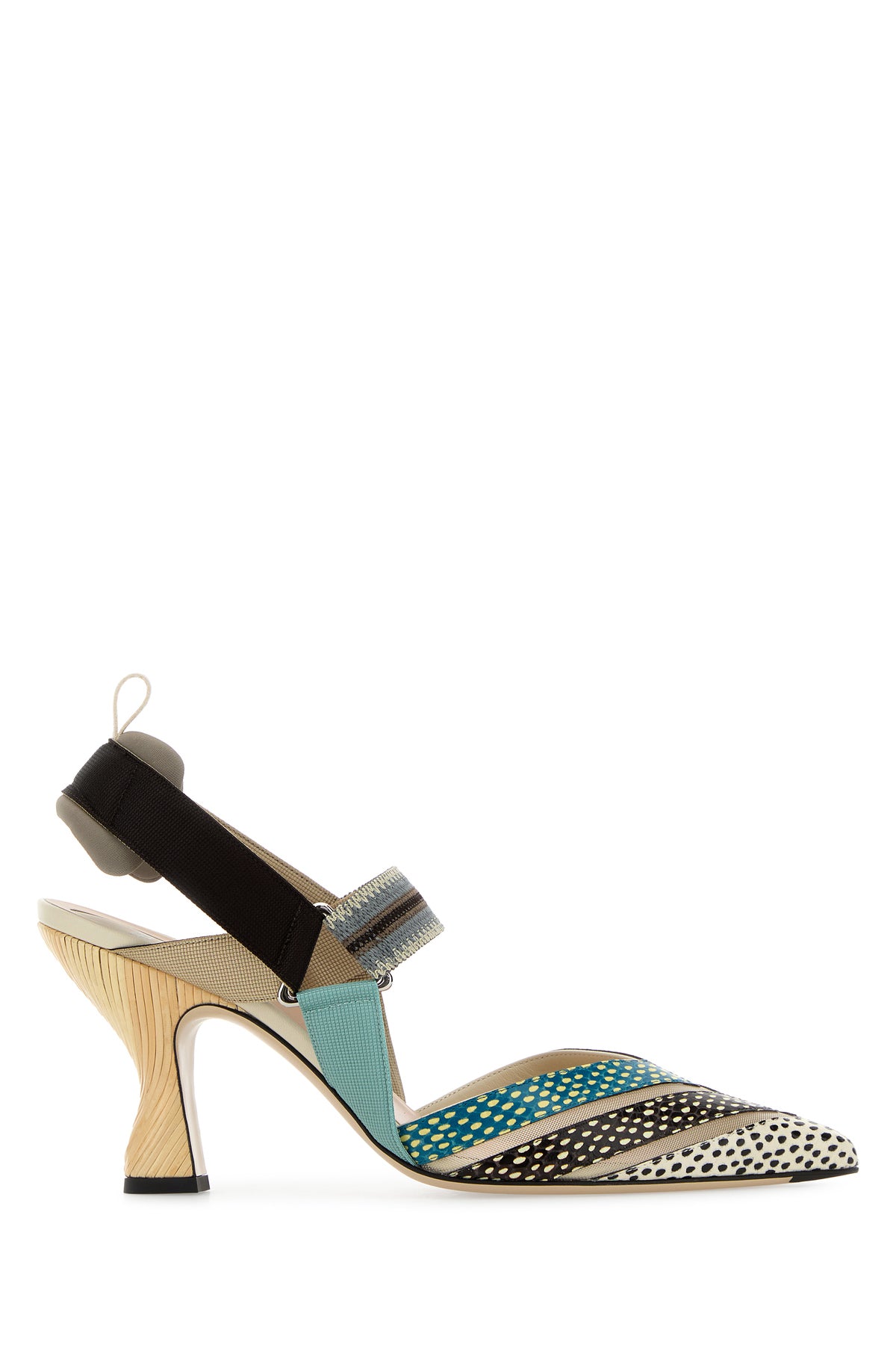 Fendi Scarpe con tacco Colibrì in pelle multicolor