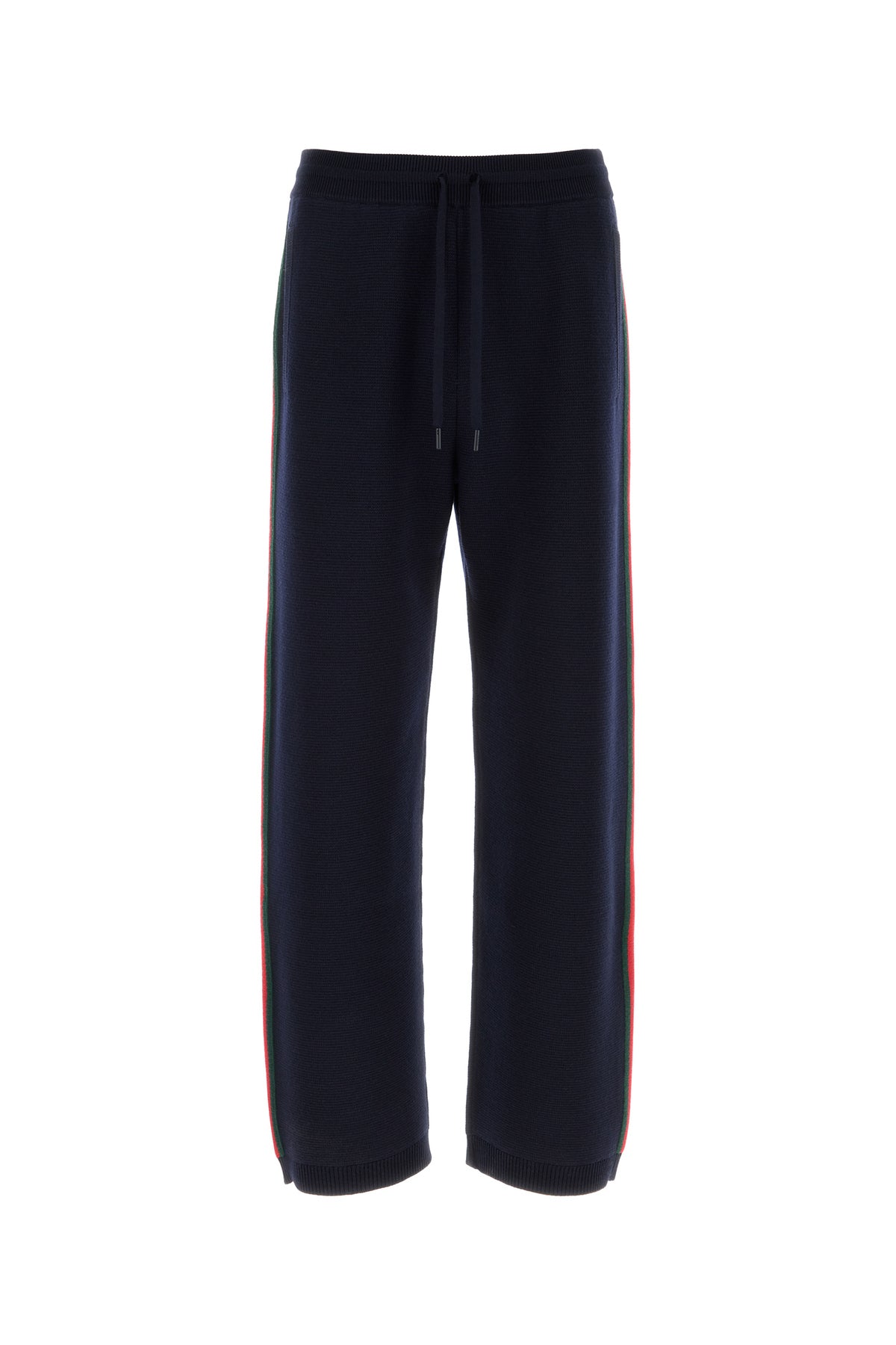 Gucci Pantalone jogging in misto lana stretch blu notte