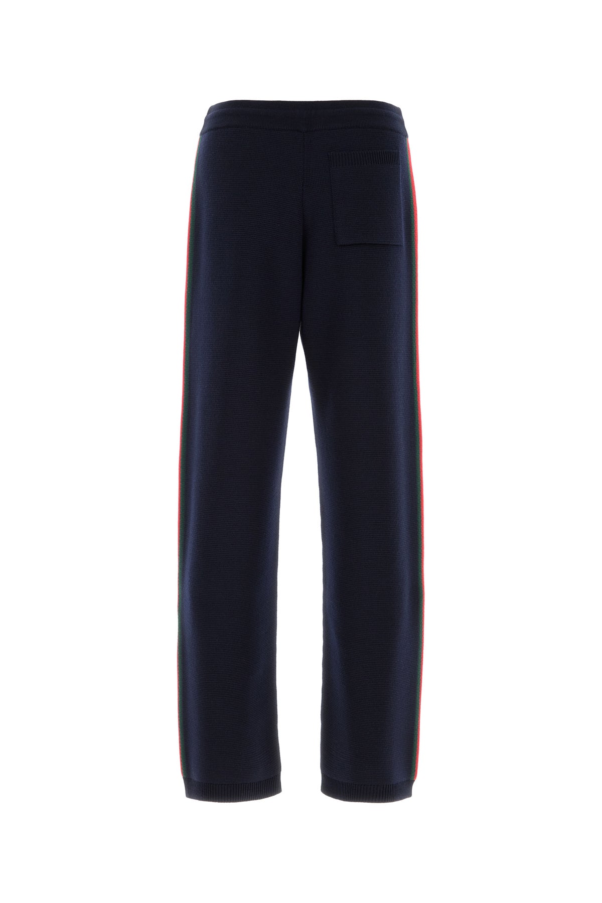 Gucci Pantalone jogging in misto lana stretch blu notte, view 2