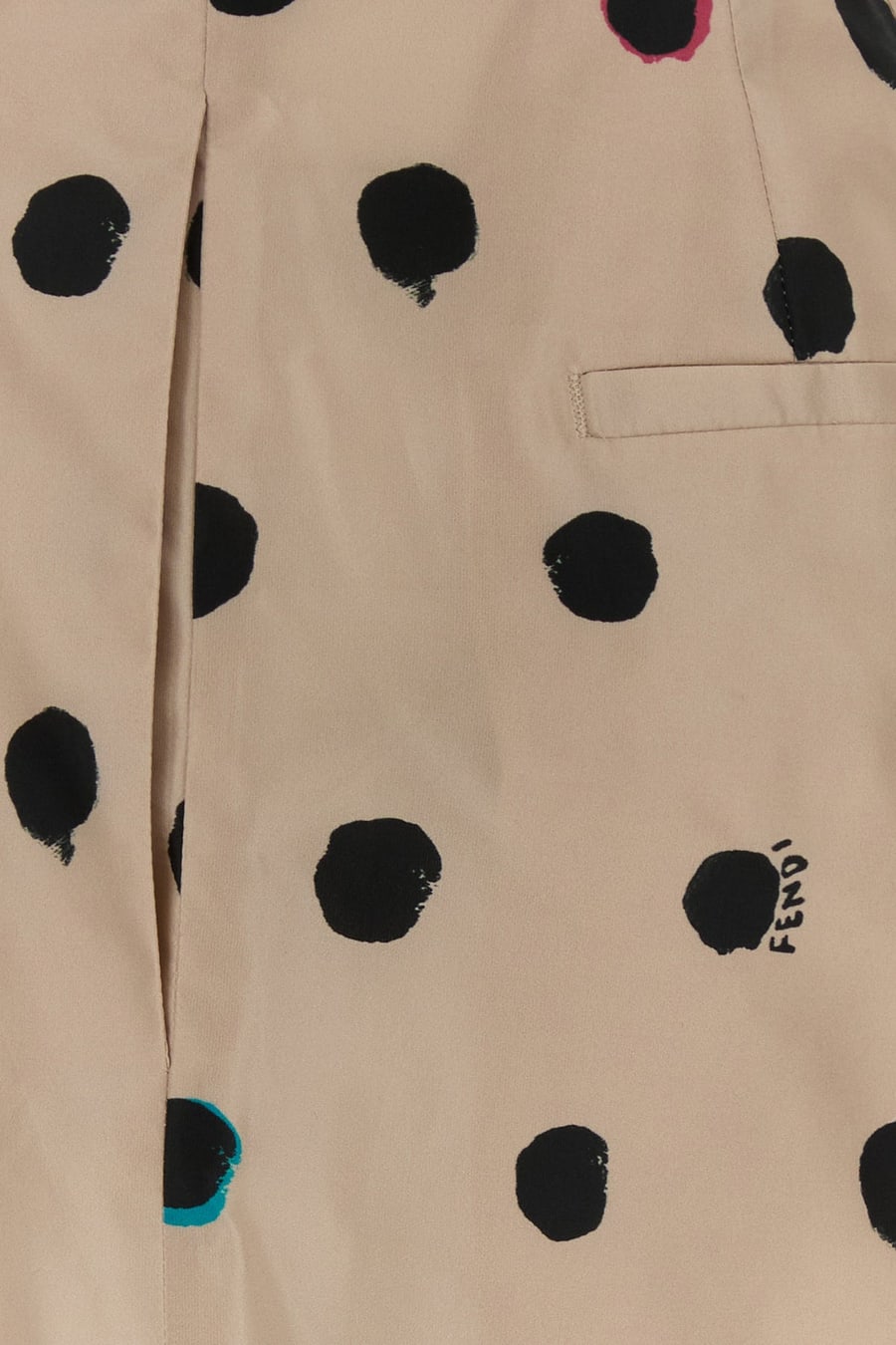 Fendi Shorts in taffetà stampato, view 3