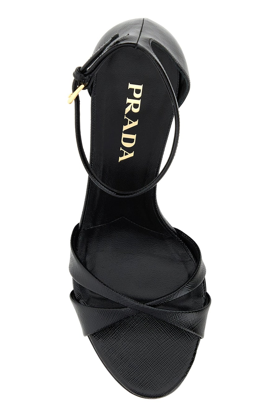 Prada Sandali in pelle nera, view 4