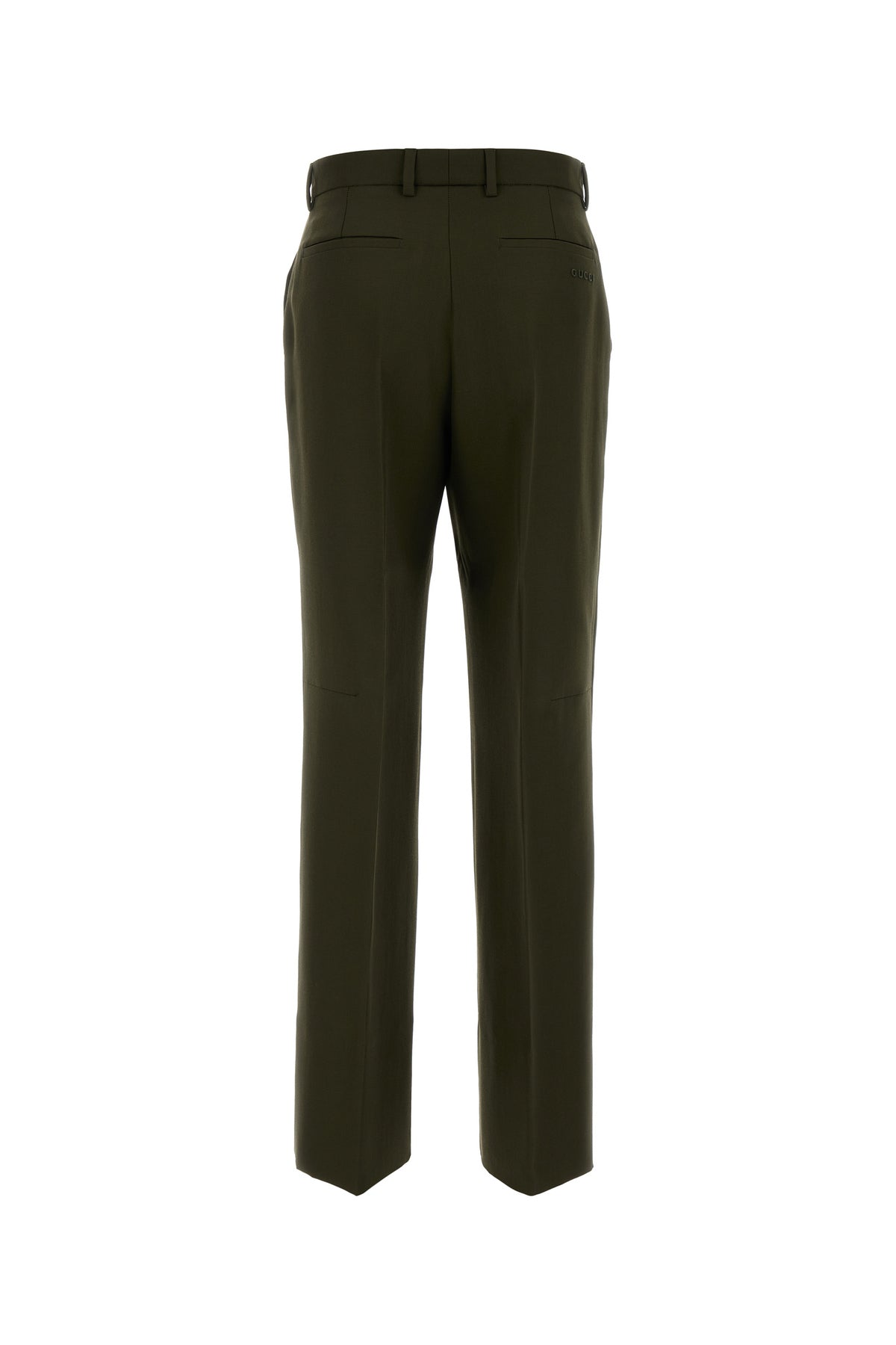 Gucci Pantalone in misto lana verde oliva, view 2
