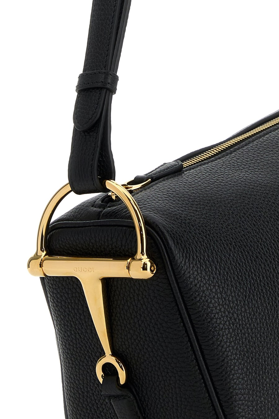 Gucci Borsa a spalla Gucci Half Horsebit in pelle nera, view 4