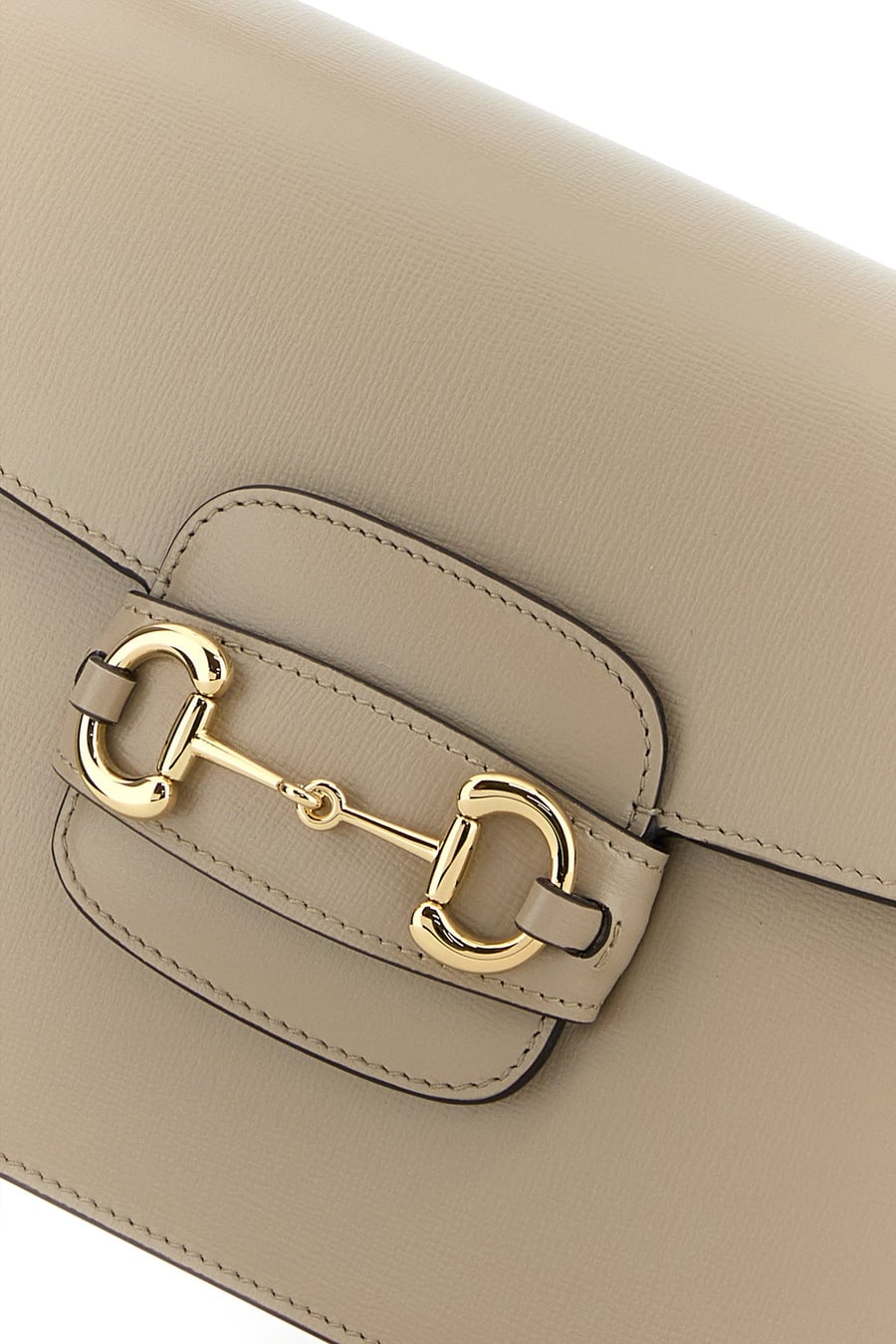 Gucci Borsa a spalla Gucci Horsebit 1955 media in pelle beige, view 4