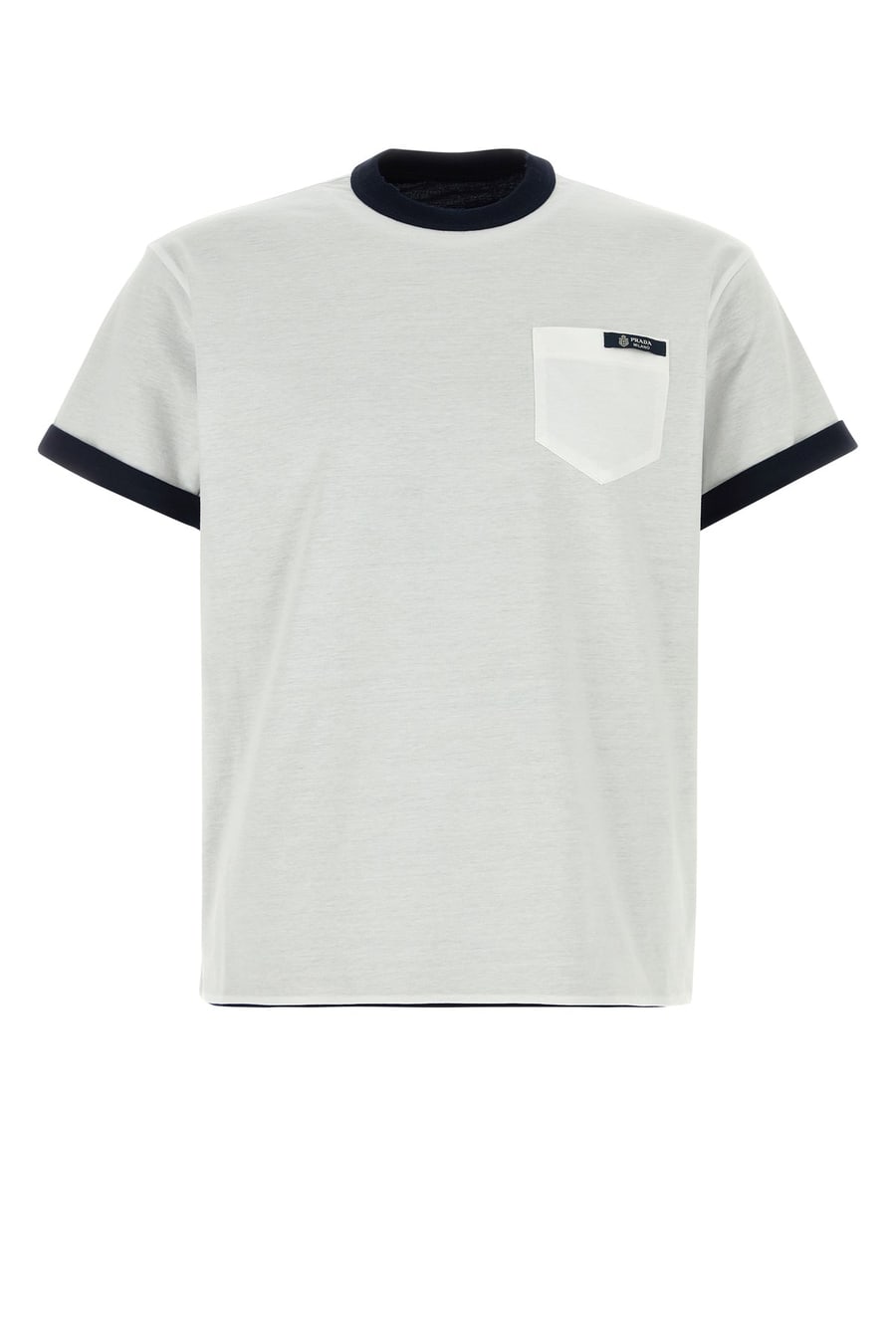 Prada T-shirt reversibile in cotone bianco