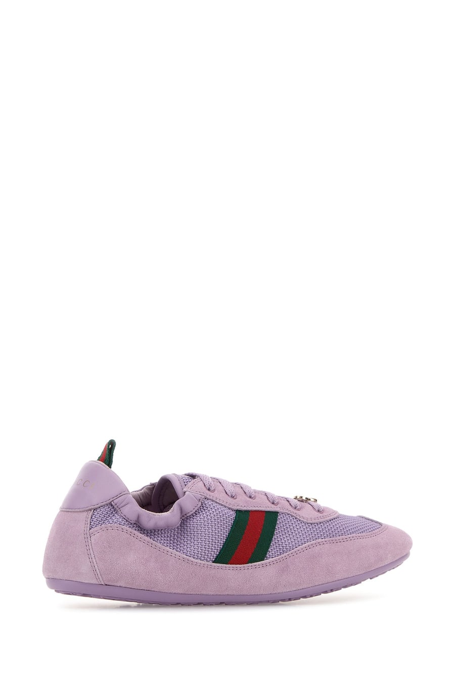 Gucci Sneakers Gucci Shift lilla in tessuto e pelle scamosciata, view 3