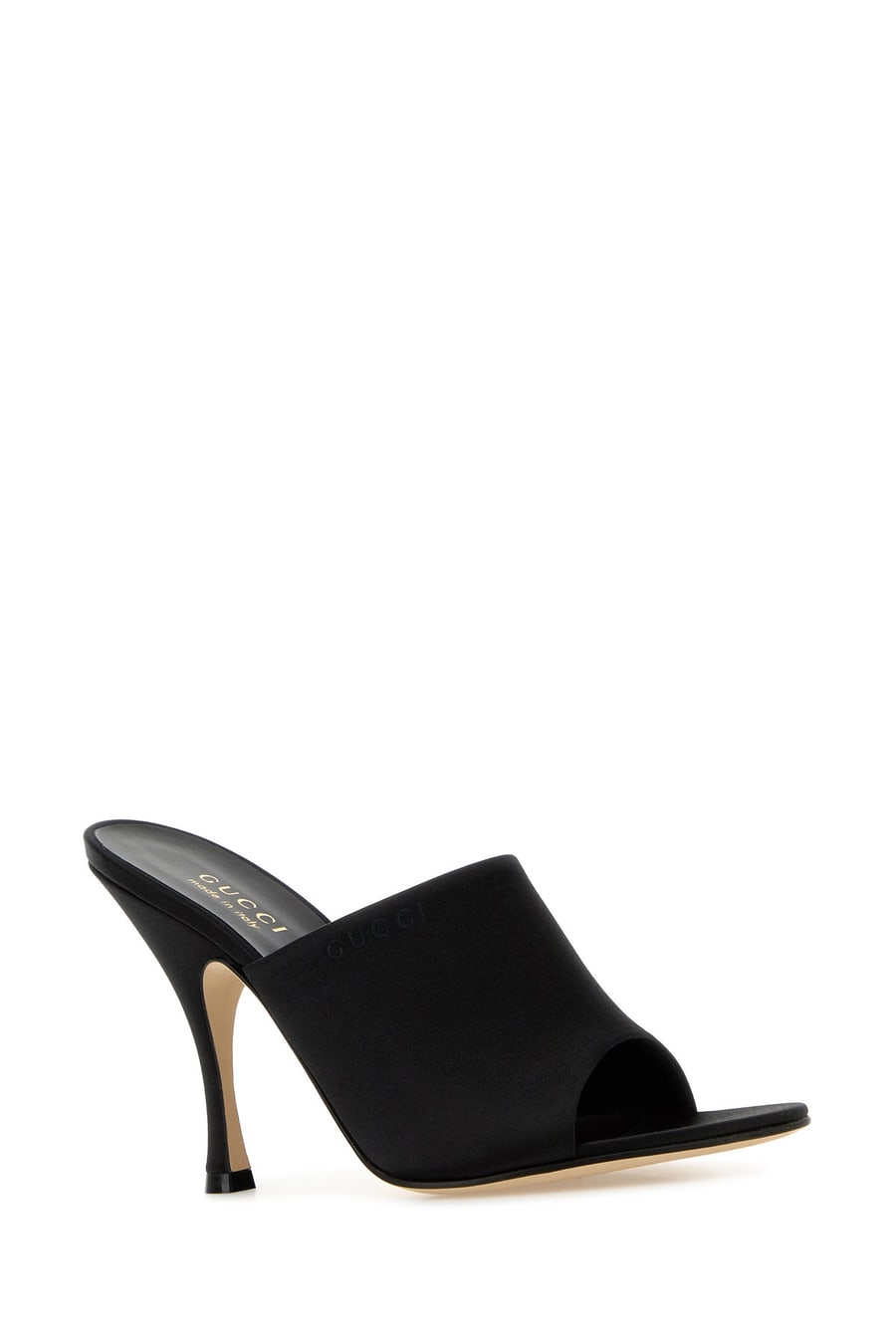 Gucci Sabot in raso nero, view 2