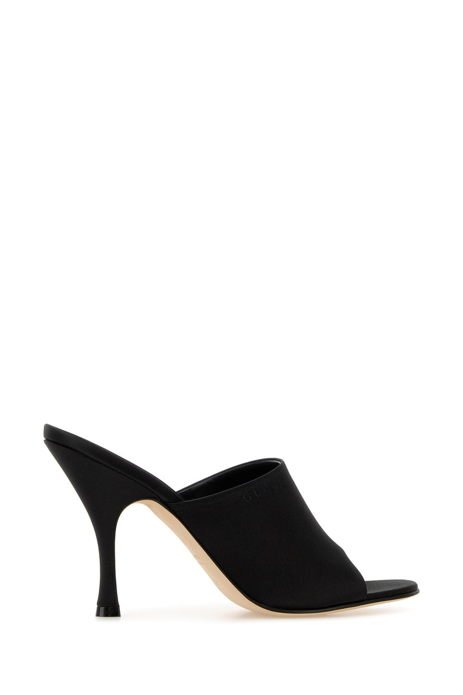 Gucci Sabot in raso nero, view 3