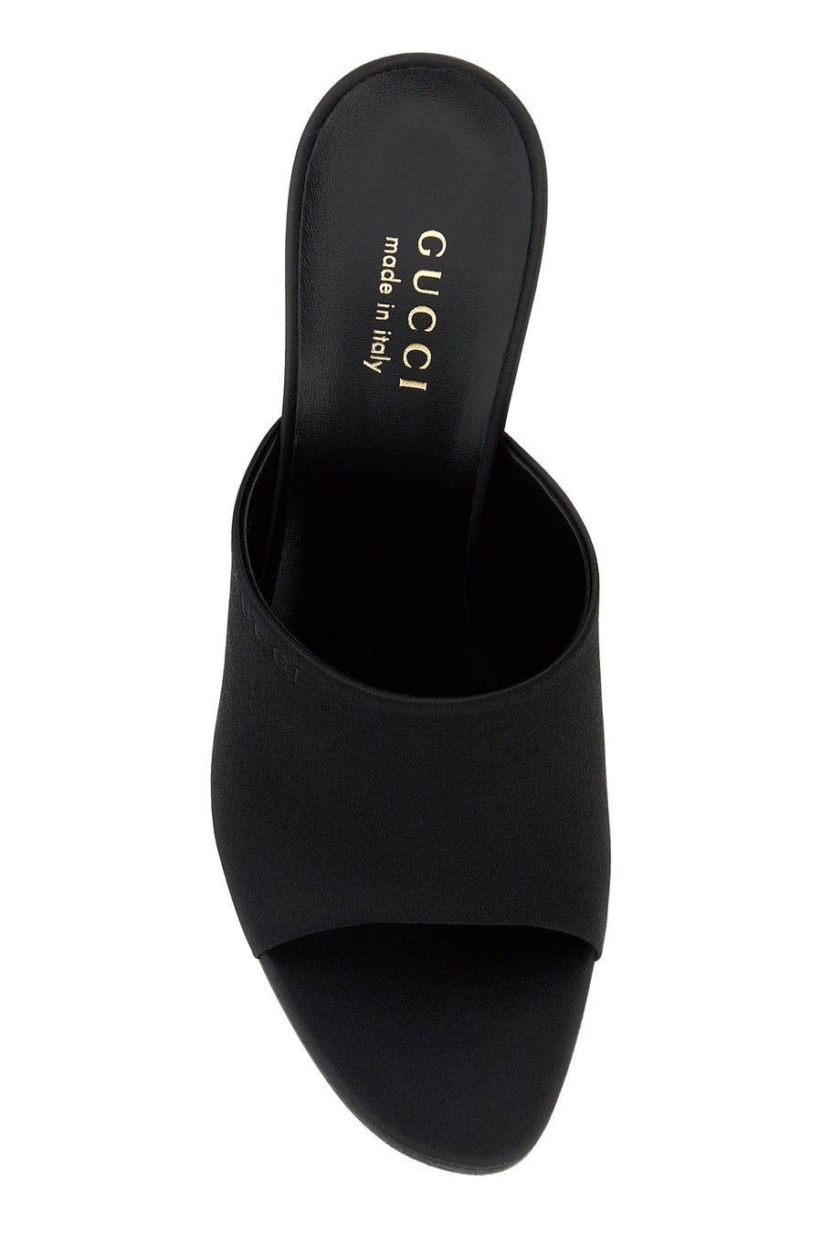 Gucci Sabot in raso nero, view 4