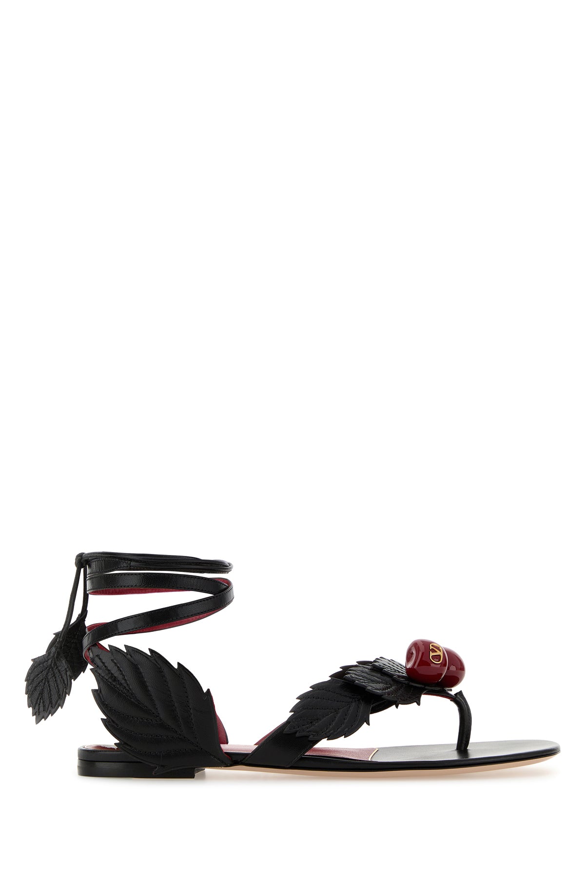 Valentino Garavani Sandali infradito Cherryfic in pelle nera