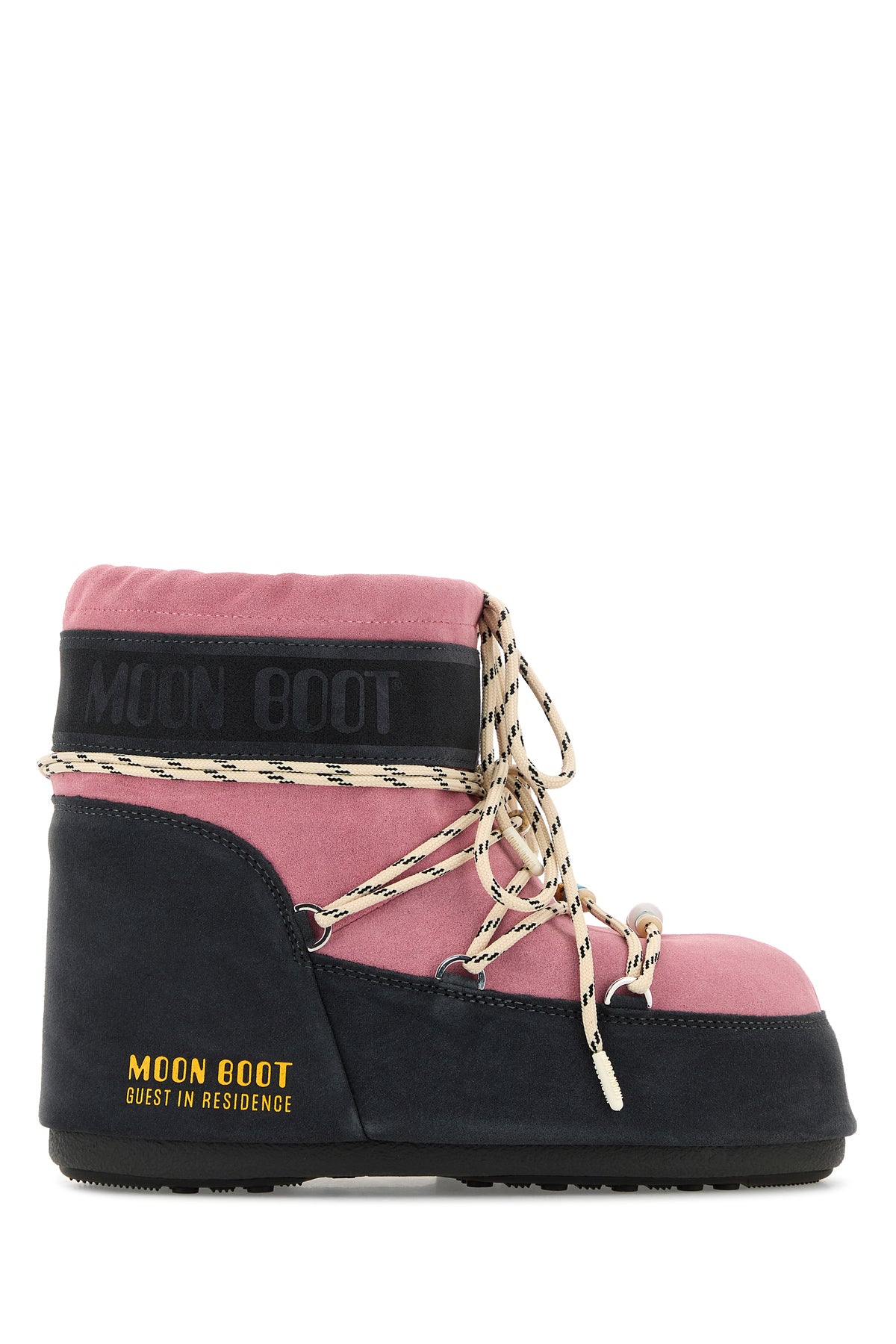 MOON BOOT Stivaletti Icon low Moon Boots x Guest In Residence in pelle scamosciata bicolor