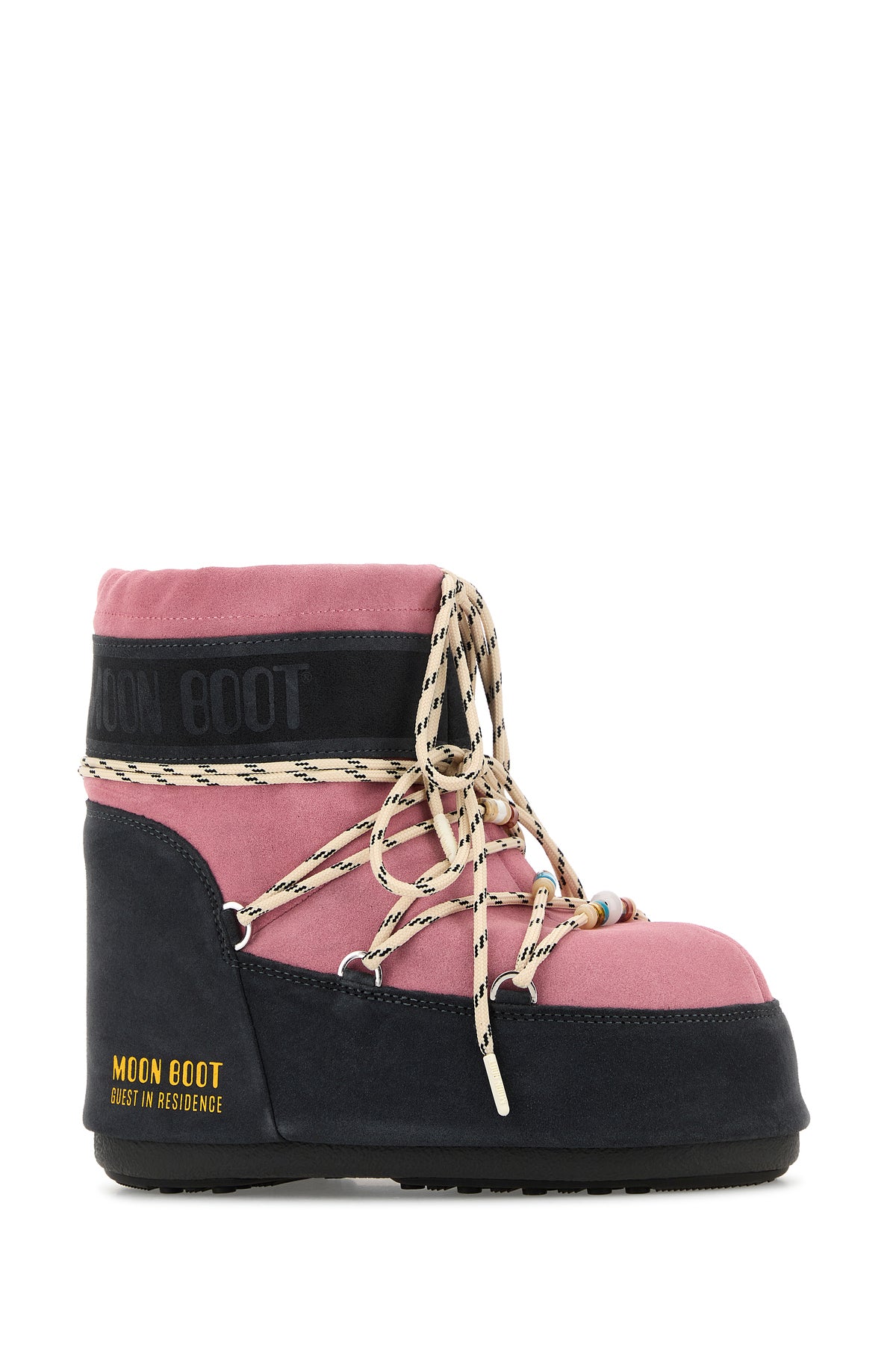 MOON BOOT Stivaletti Icon low Moon Boots x Guest In Residence in pelle scamosciata bicolor, view 2