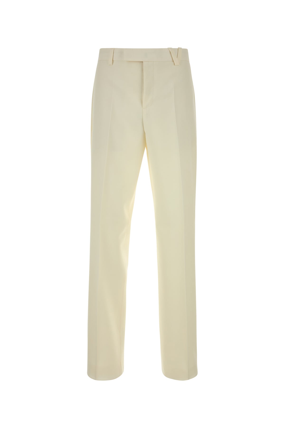 Versace Pantalone in misto lana avorio