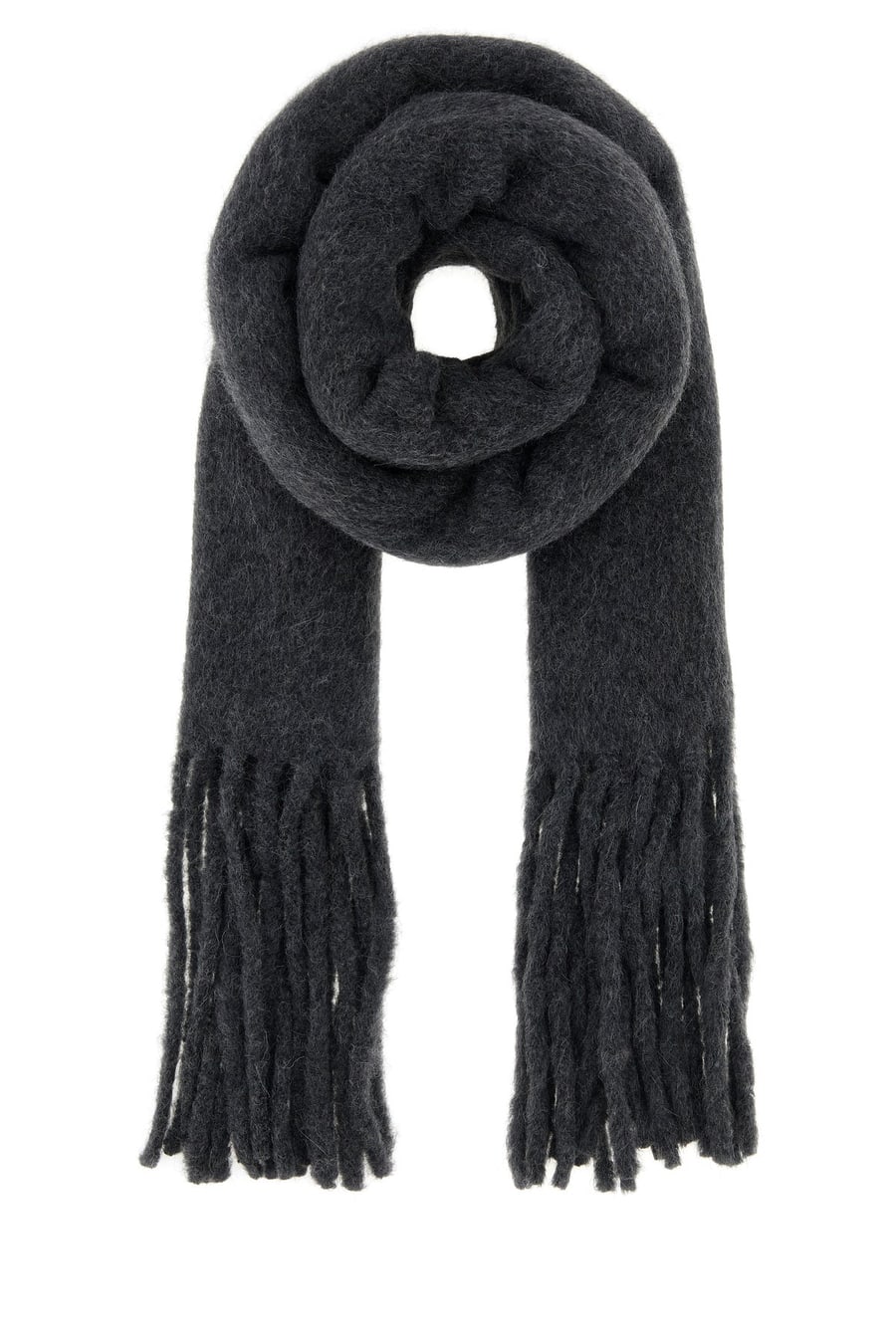 LOULOU DE SAISON Sciarpa Santo in misto alpaca antracite