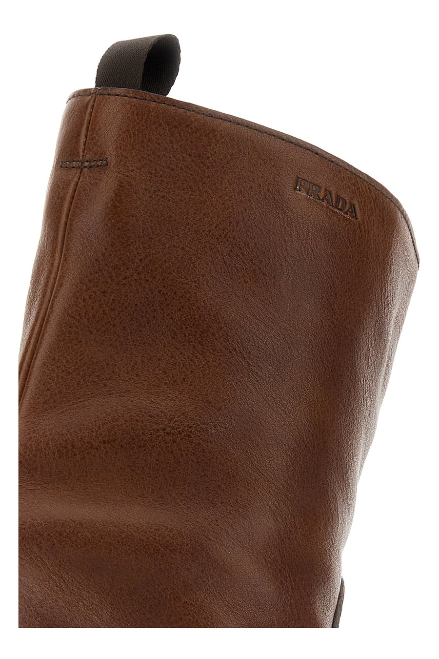 Prada Stivali in pelle marrone, view 4