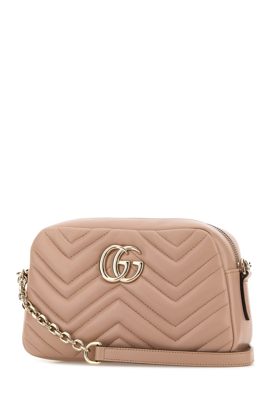 Gucci Borsa a tracolla GG Marmont in nappa rosa, view 2