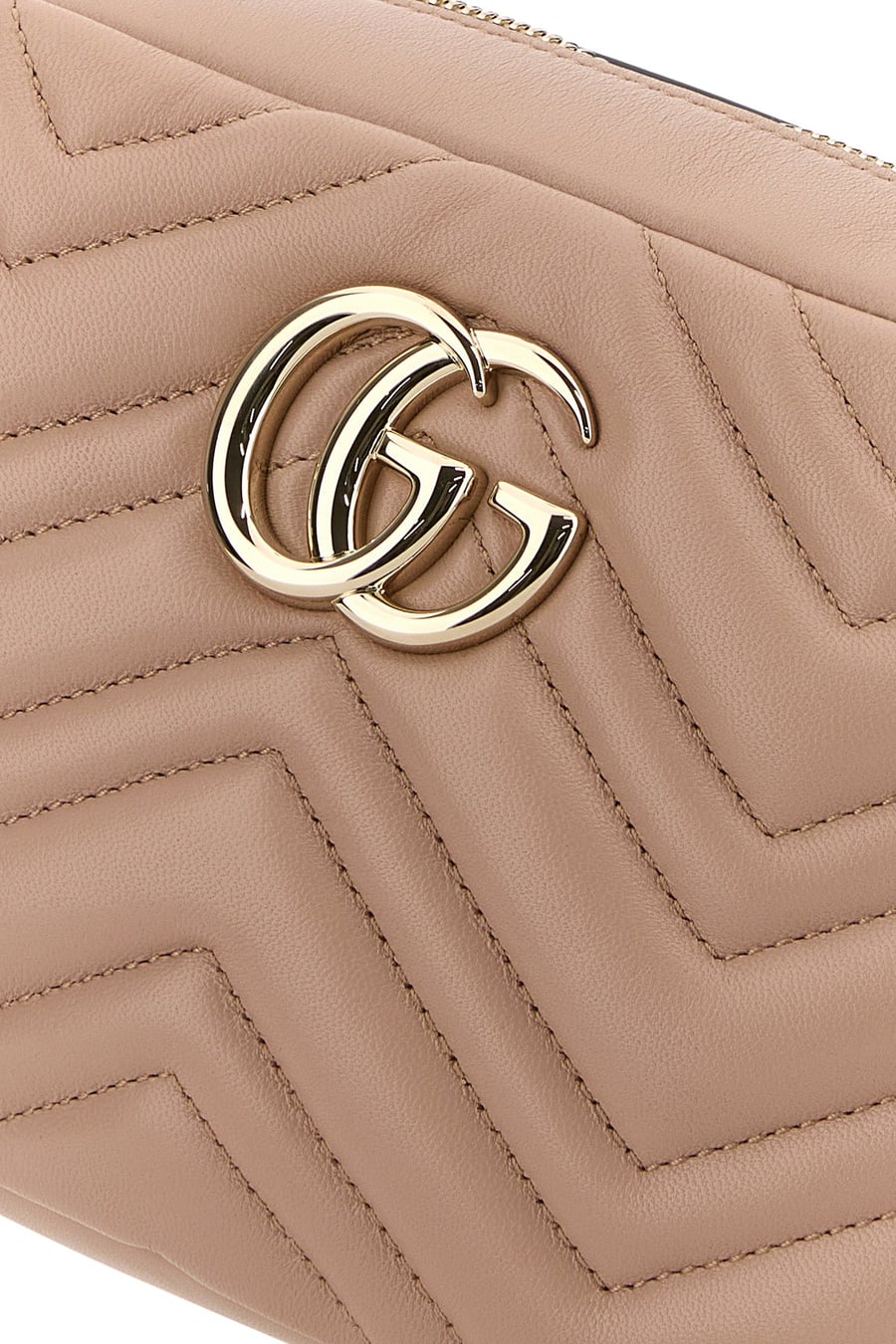 Gucci Borsa a tracolla GG Marmont in nappa rosa, view 4