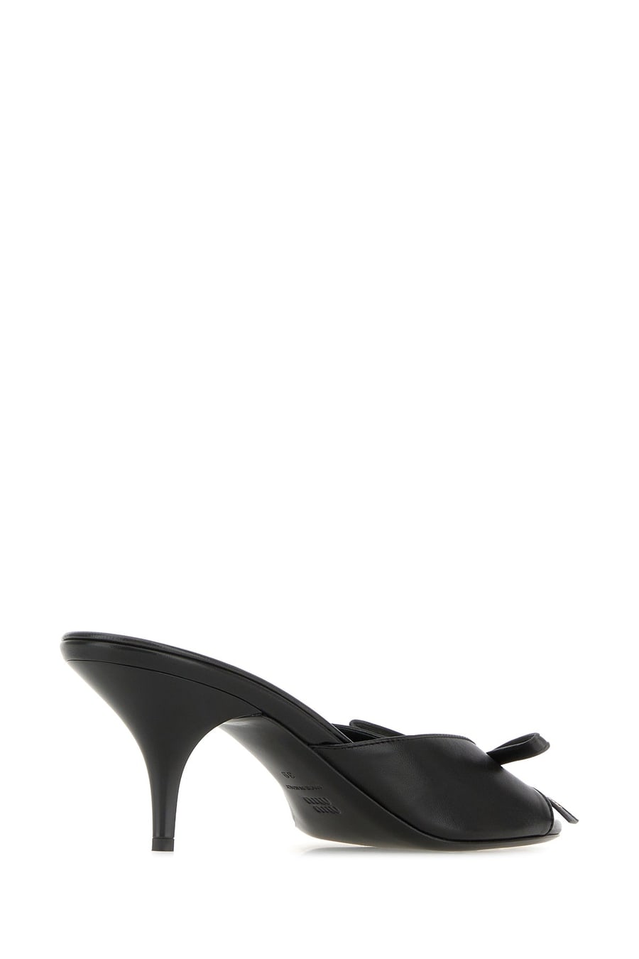 Miu Miu Sabot in nappa nera, view 3