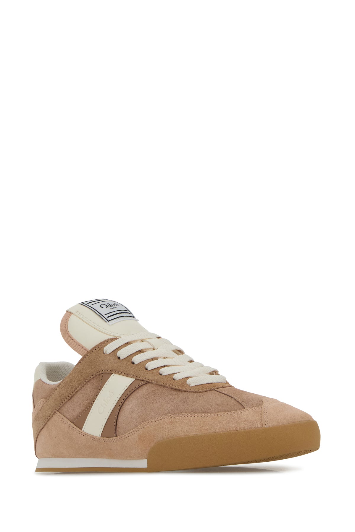 Chloé Sneakers Chloè Kick in pelle scamosciata rosa antico, view 2
