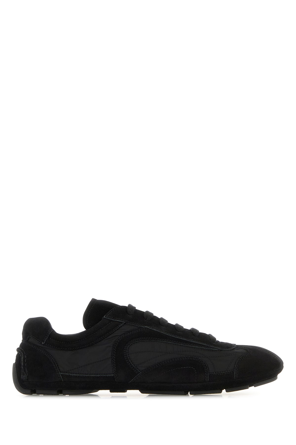 Prada Sneakers Montecarlo Re-Edition 2005 nere in pelle scamosciata e Re-Nylon