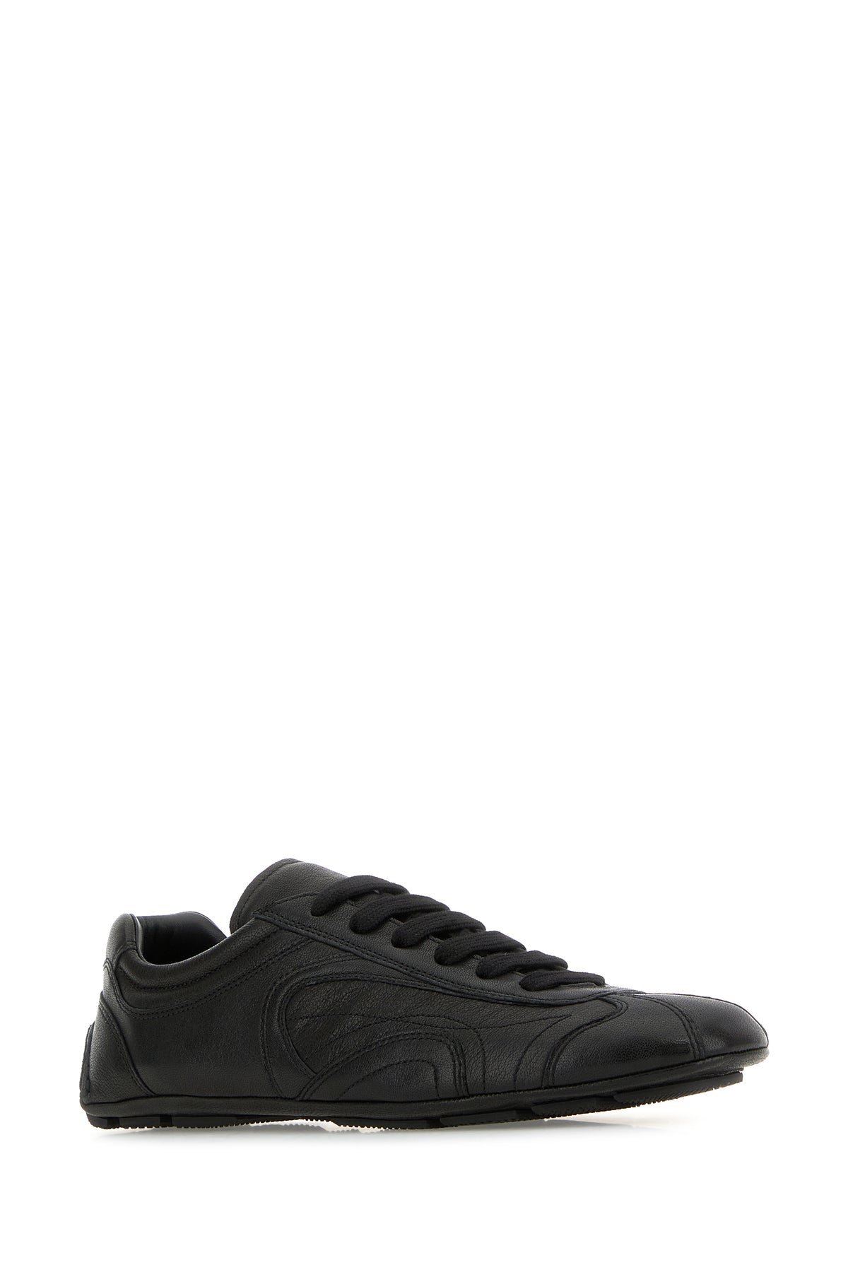 Prada Sneakers Montecarlo Re-Edition 2005 in nappa nera, view 2