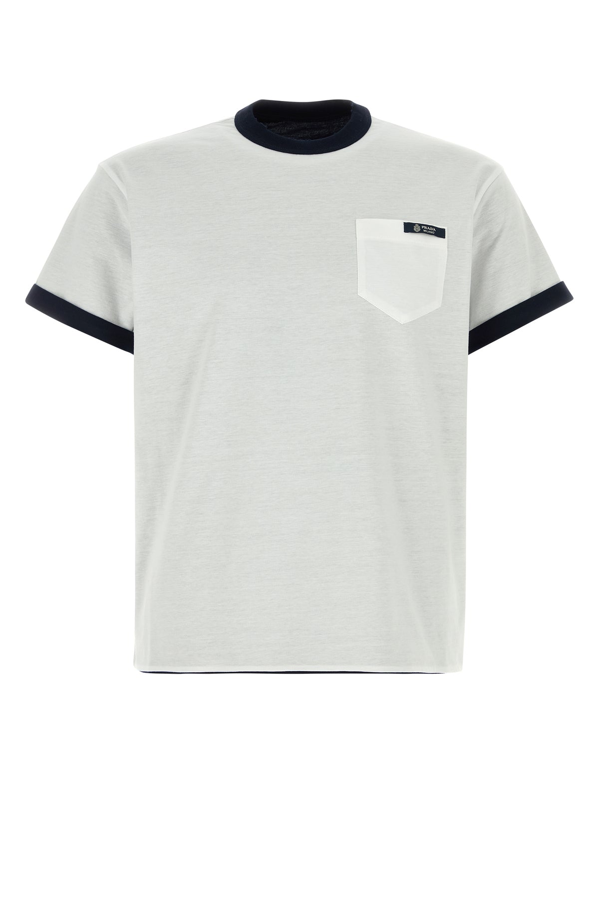 Prada T-shirt reversibile in cotone bianco