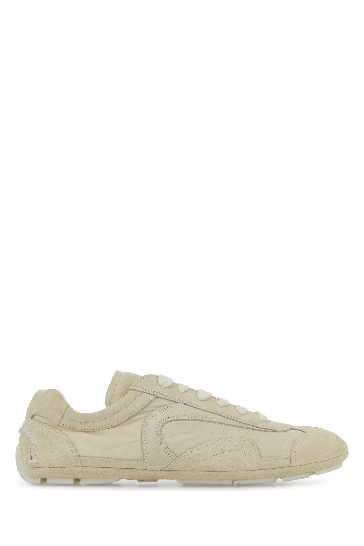 Prada Sneakers Montecarlo Re-Edition 2005 avorio in pelle scamosciata e Re-Nylon