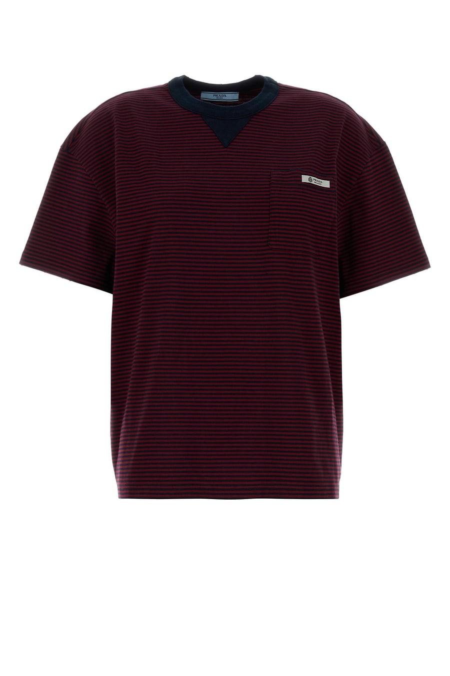 Prada T-shirt oversize in cotone ricamato