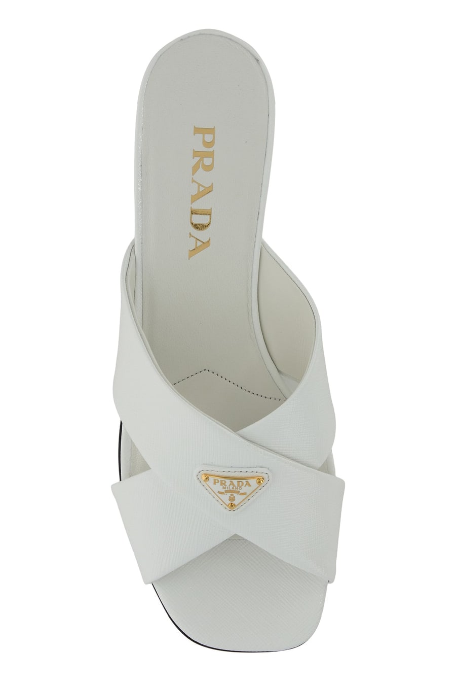 Prada Sabot in pelle bianca, view 4